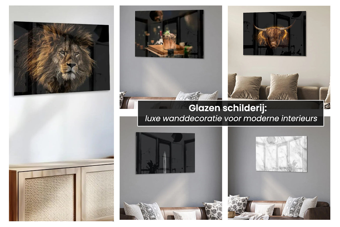 Glazen schilderij