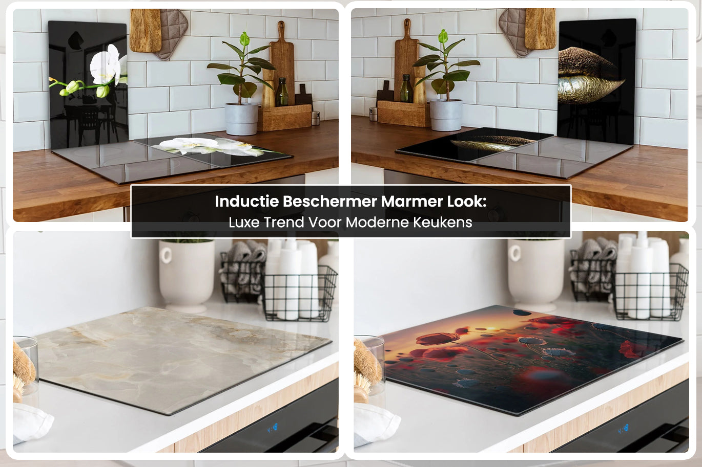 Inductie Beschermer Marmer Look
