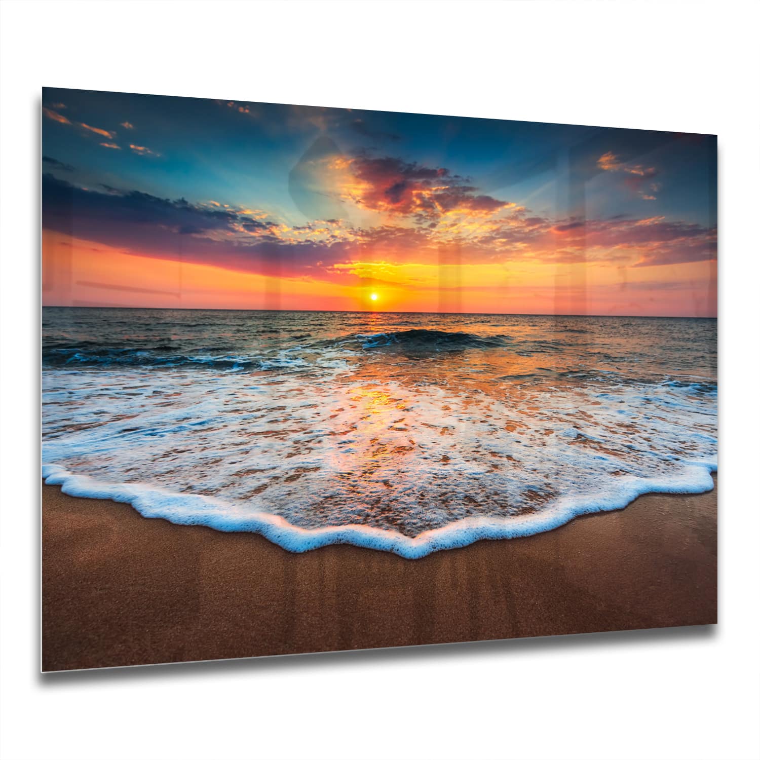 Eigen Afmeting - Spatscherm Keuken - Hittebestendig gehard glas - Zonsopkomst Aan Zee