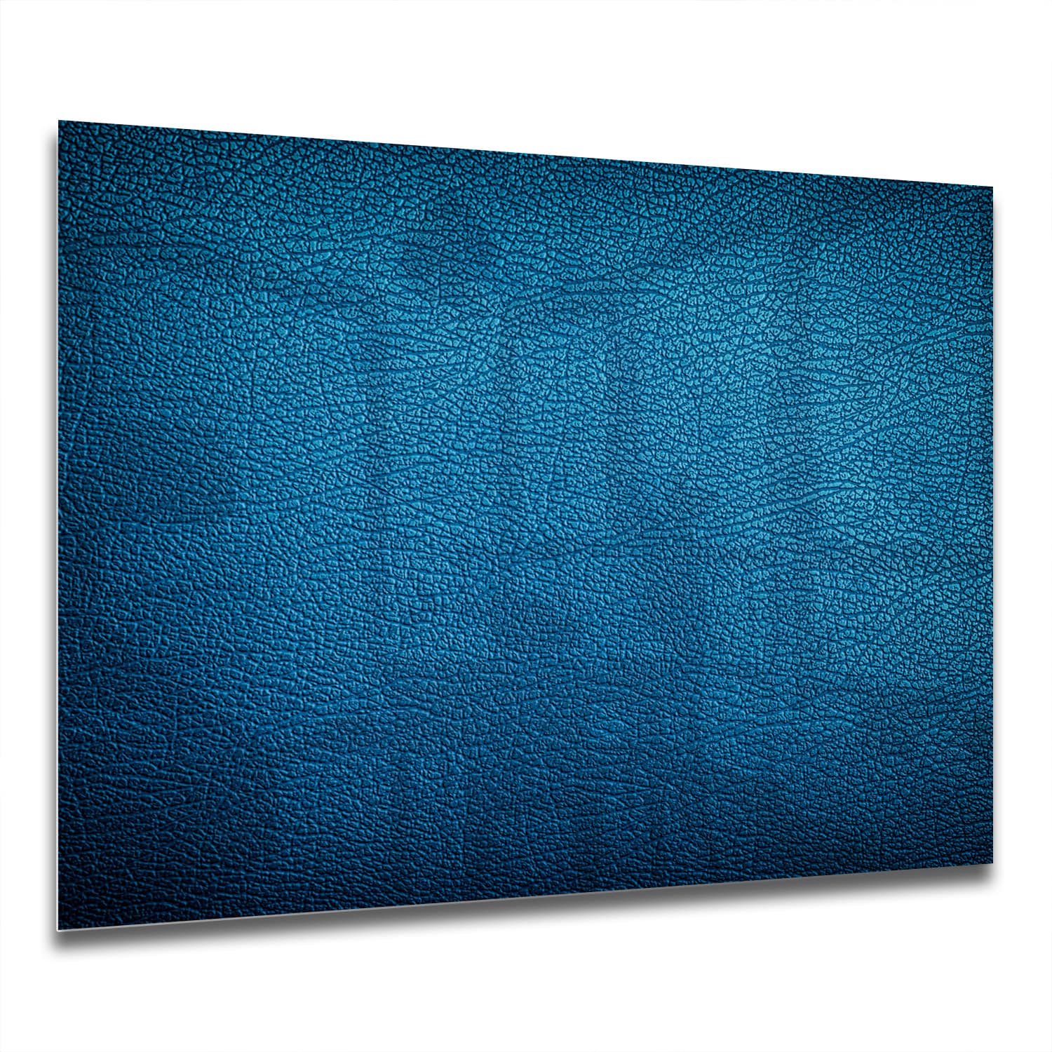 Eigen Afmeting - Spatscherm Keuken - Hittebestendig gehard glas - Blauw Leer