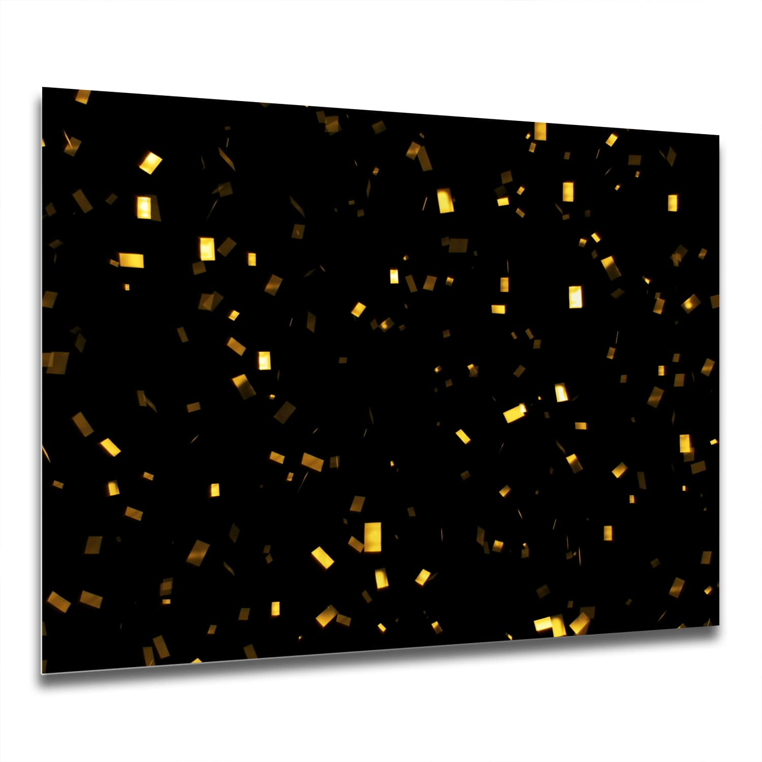 Eigen Afmeting - Spatscherm Keuken - Hittebestendig gehard glas - Gouden Confetti