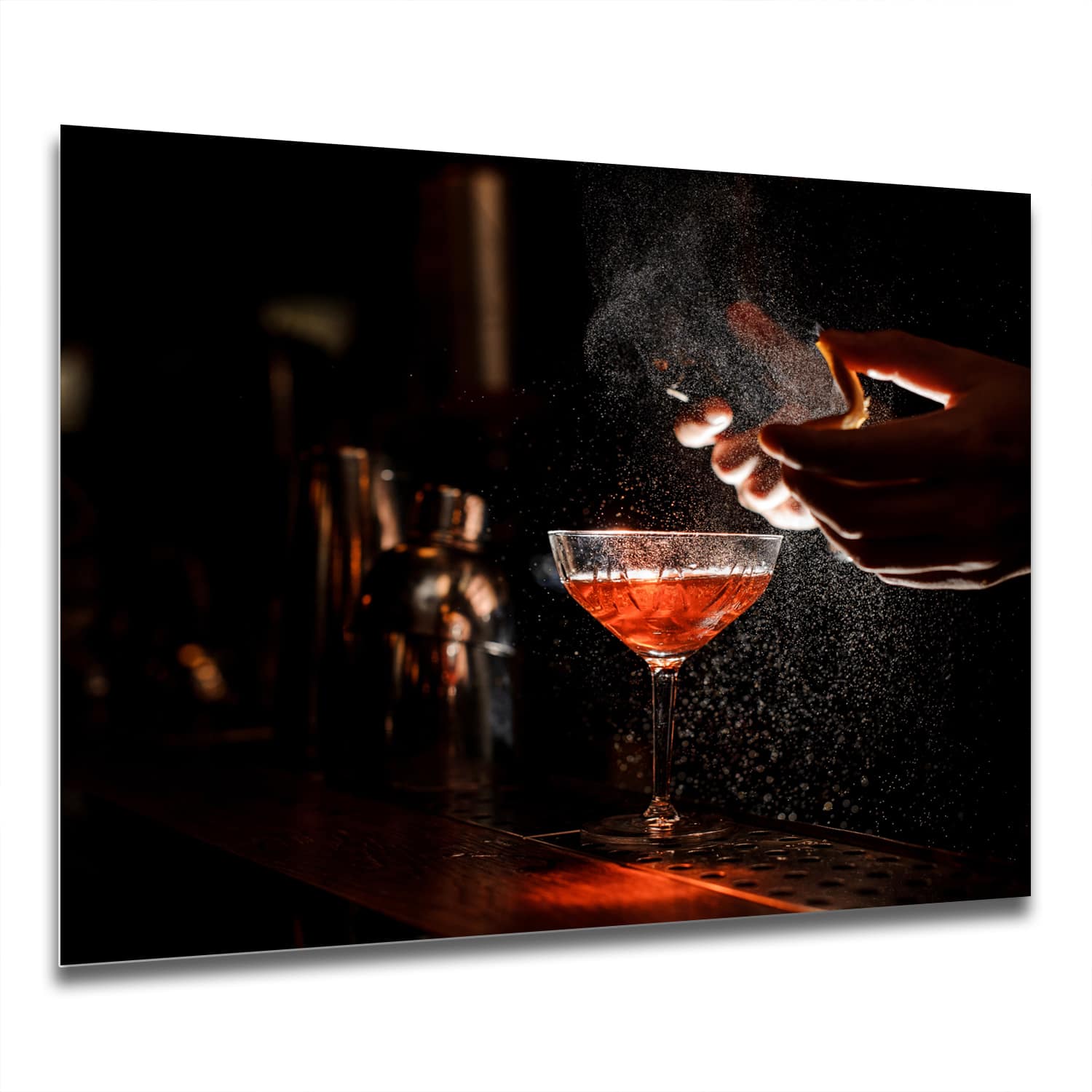 Eigen Afmeting - Spatscherm Keuken - Hittebestendig gehard glas - Elegante Cocktail