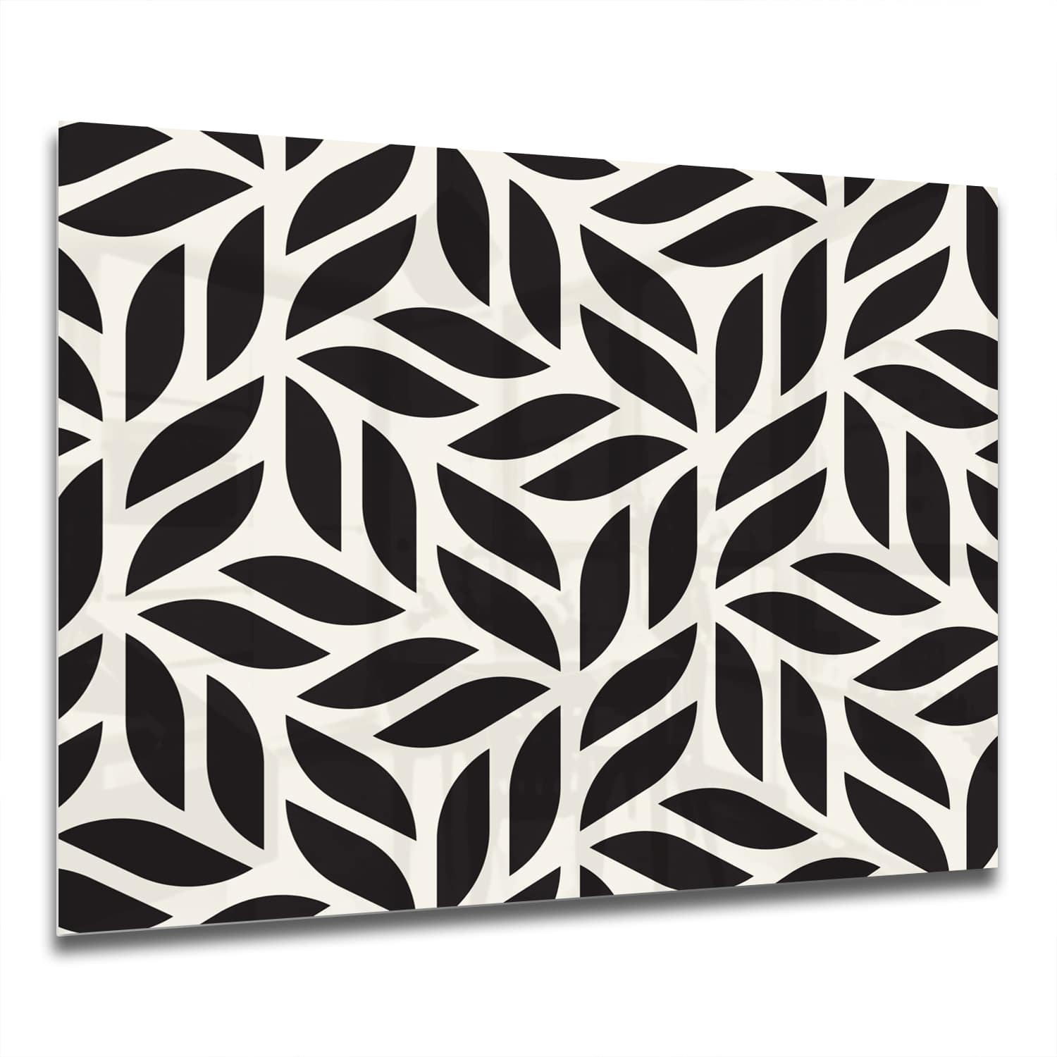 Eigen Afmeting - Spatscherm Keuken - Hittebestendig gehard glas - Geometrische Abstracte Structuur