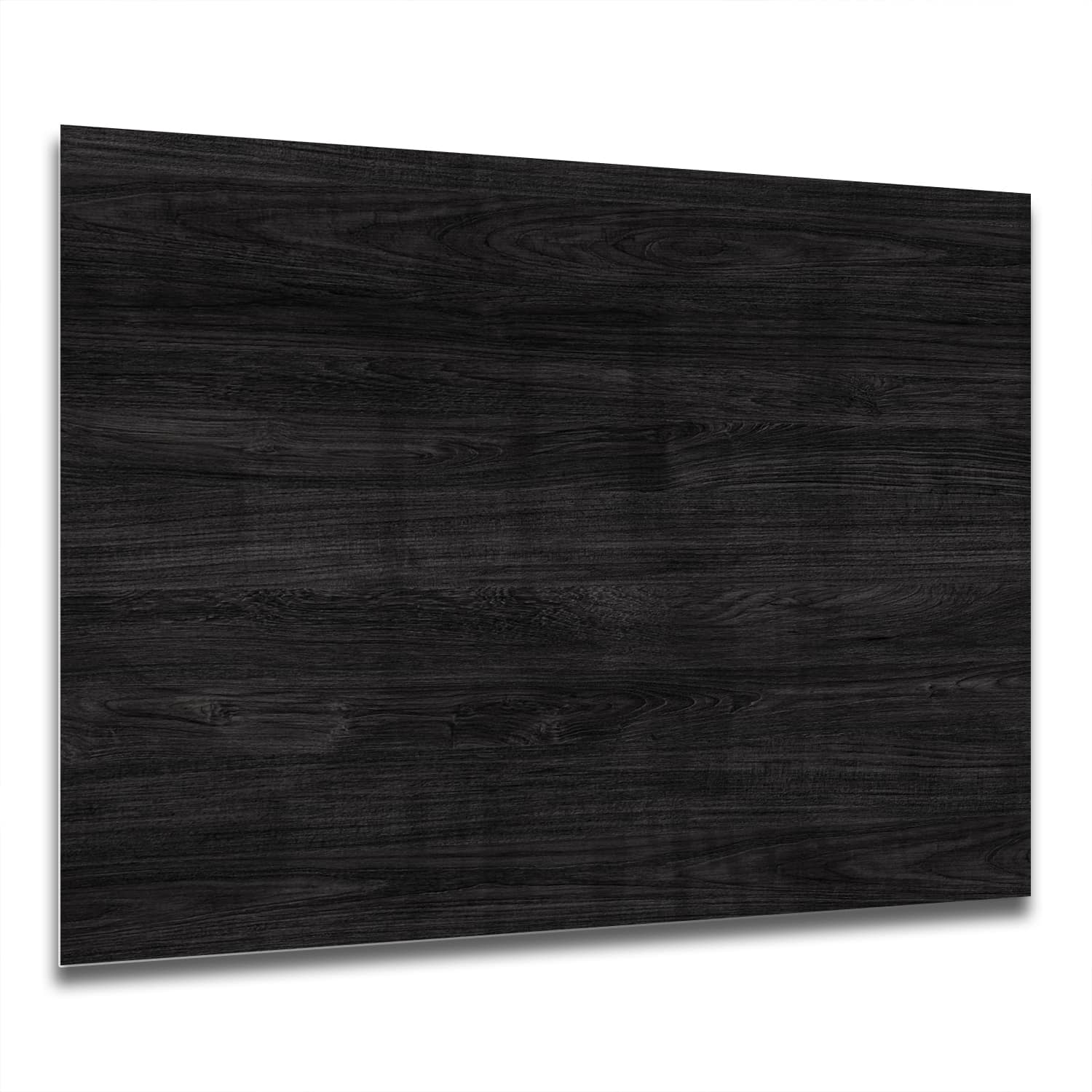 Eigen Afmeting - Spatscherm Keuken - Hittebestendig gehard glas - Zwart Hout