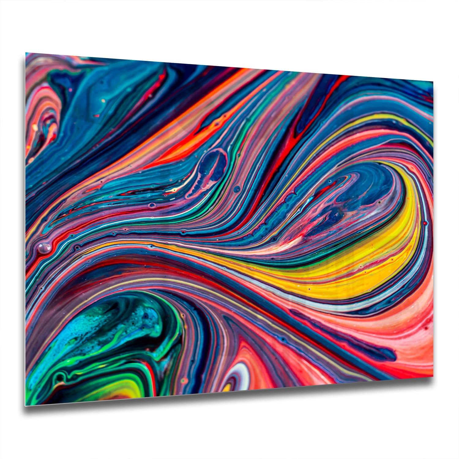 Eigen Afmeting - Spatscherm Keuken - Hittebestendig gehard glas - Kleurijke Acrylverf