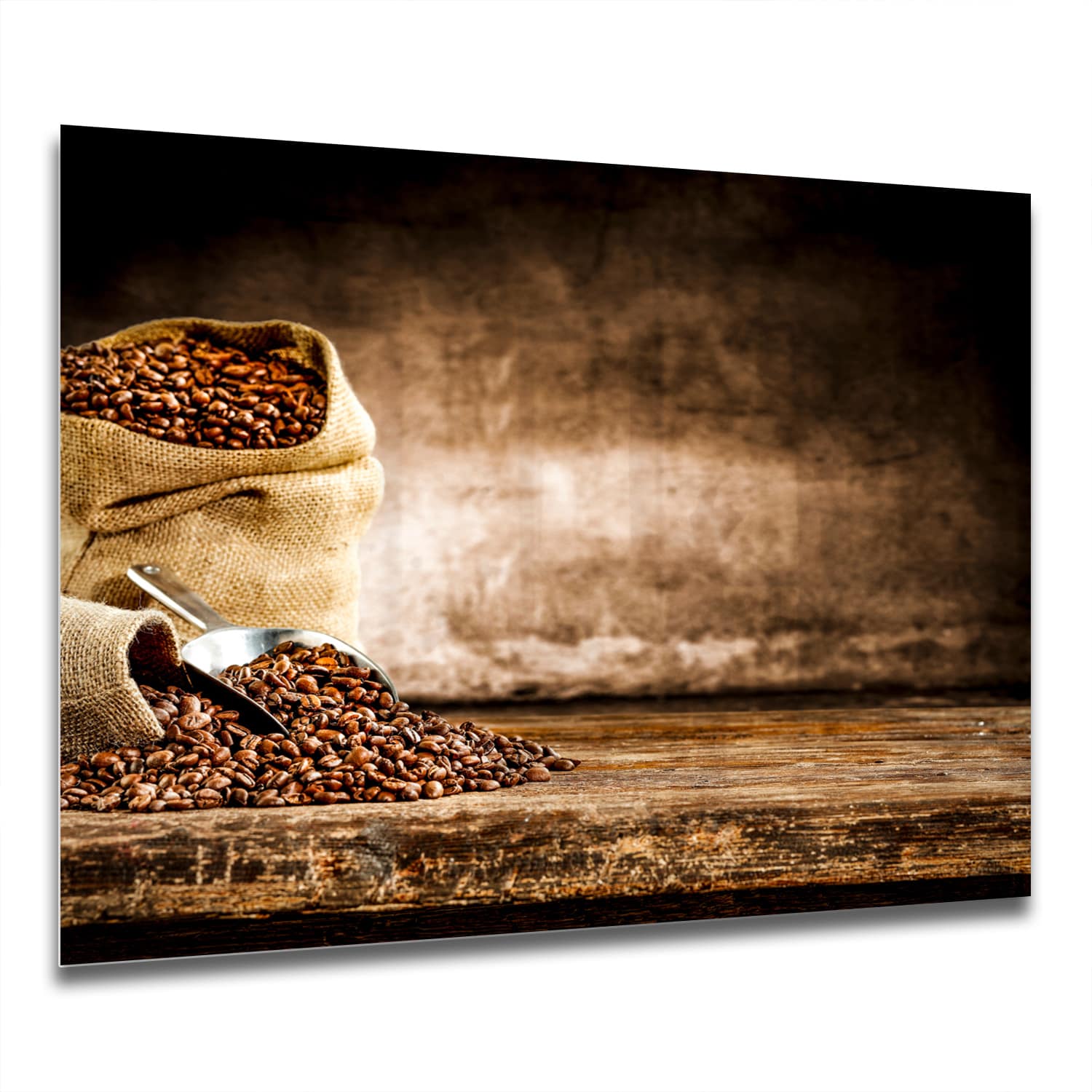 Eigen Afmeting - Spatscherm Keuken - Hittebestendig gehard glas - Aroma van Koffie