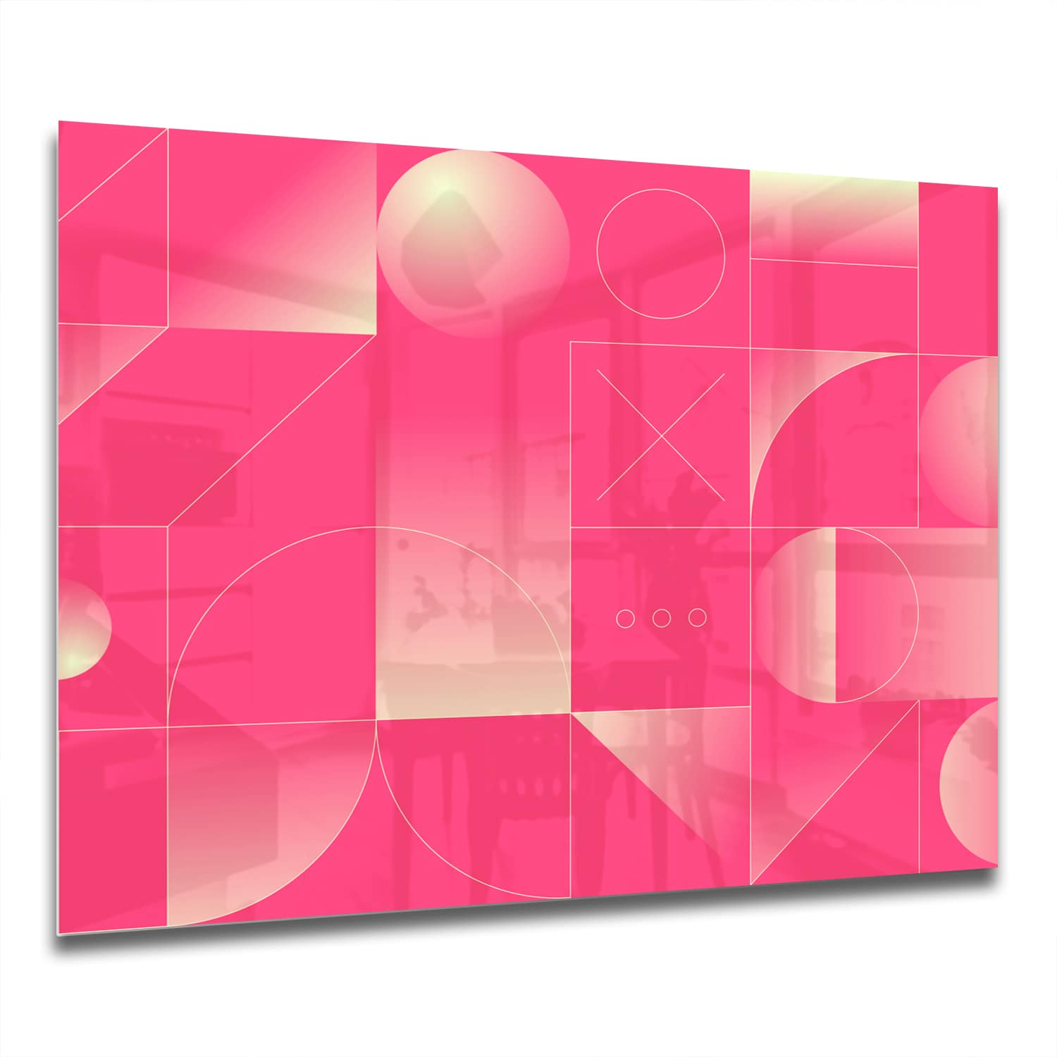Eigen Afmeting - Spatscherm Keuken - Hittebestendig gehard glas - Rood Abstract Kunstwerk