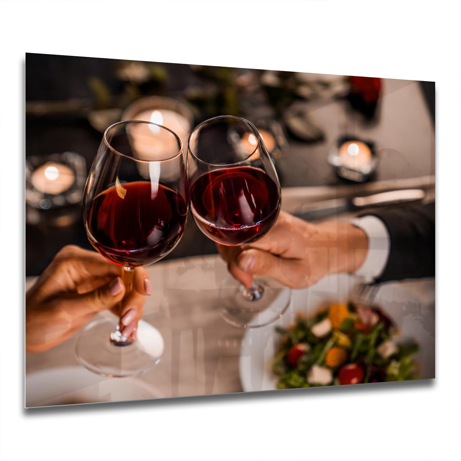 Eigen Afmeting - Spatscherm Keuken - Hittebestendig gehard glas - Proosten