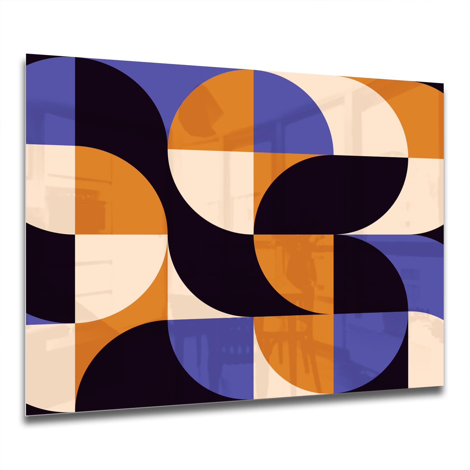 Eigen Afmeting - Spatscherm Keuken - Hittebestendig gehard glas - Kleurrijk Abstract Kunstwerk