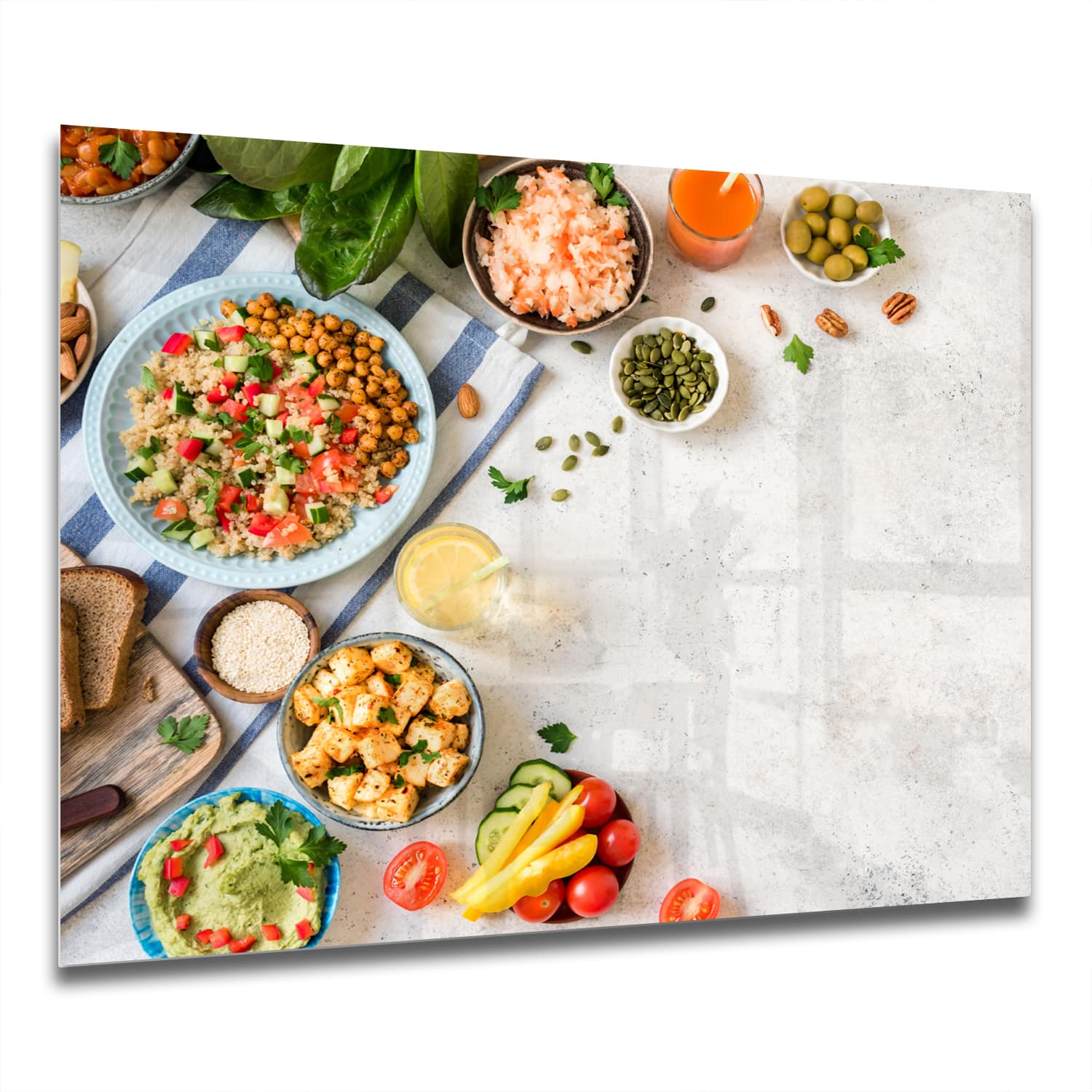 Eigen Afmeting - Spatscherm Keuken - Hittebestendig gehard glas - Verse Smaken