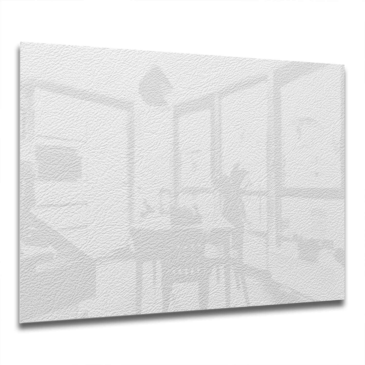 Eigen Afmeting - Spatscherm Keuken - Hittebestendig gehard glas - Wit Leer