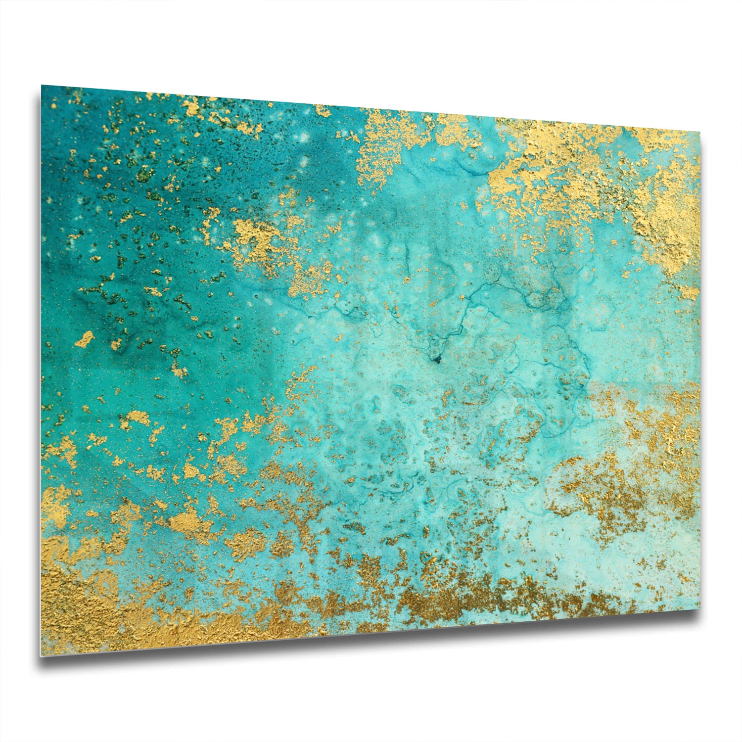 Eigen Afmeting - Spatscherm Keuken - Hittebestendig gehard glas - Abstract Vloeibaar Schilderij