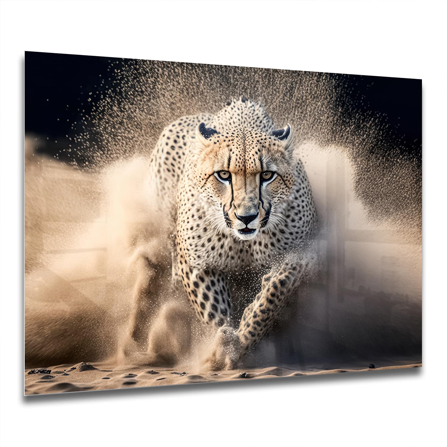 Eigen Afmeting - Spatscherm Keuken - Hittebestendig gehard glas - Cheetah