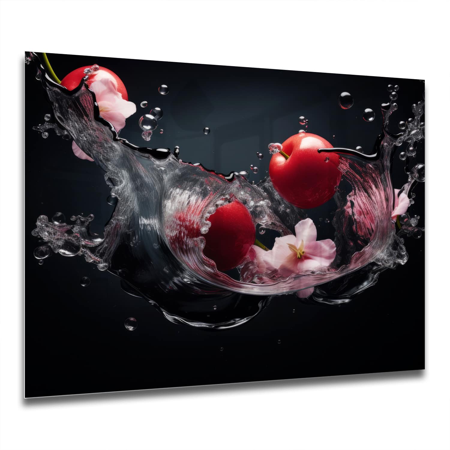 Eigen Afmeting - Spatscherm Keuken - Hittebestendig gehard glas - Tomaten Splash