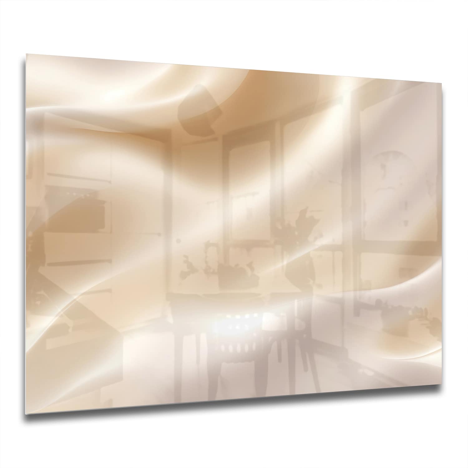 Eigen Afmeting - Spatscherm Keuken - Hittebestendig gehard glas - Pastel Textuur