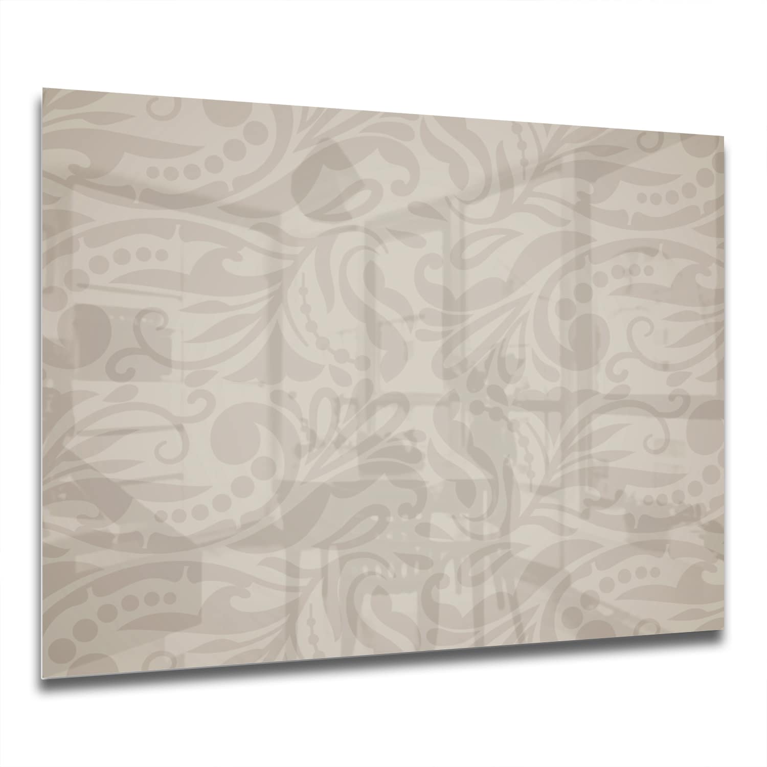 Eigen Afmeting - Spatscherm Keuken - Hittebestendig gehard glas - Decoratief Klassiek Bloemenpatroon