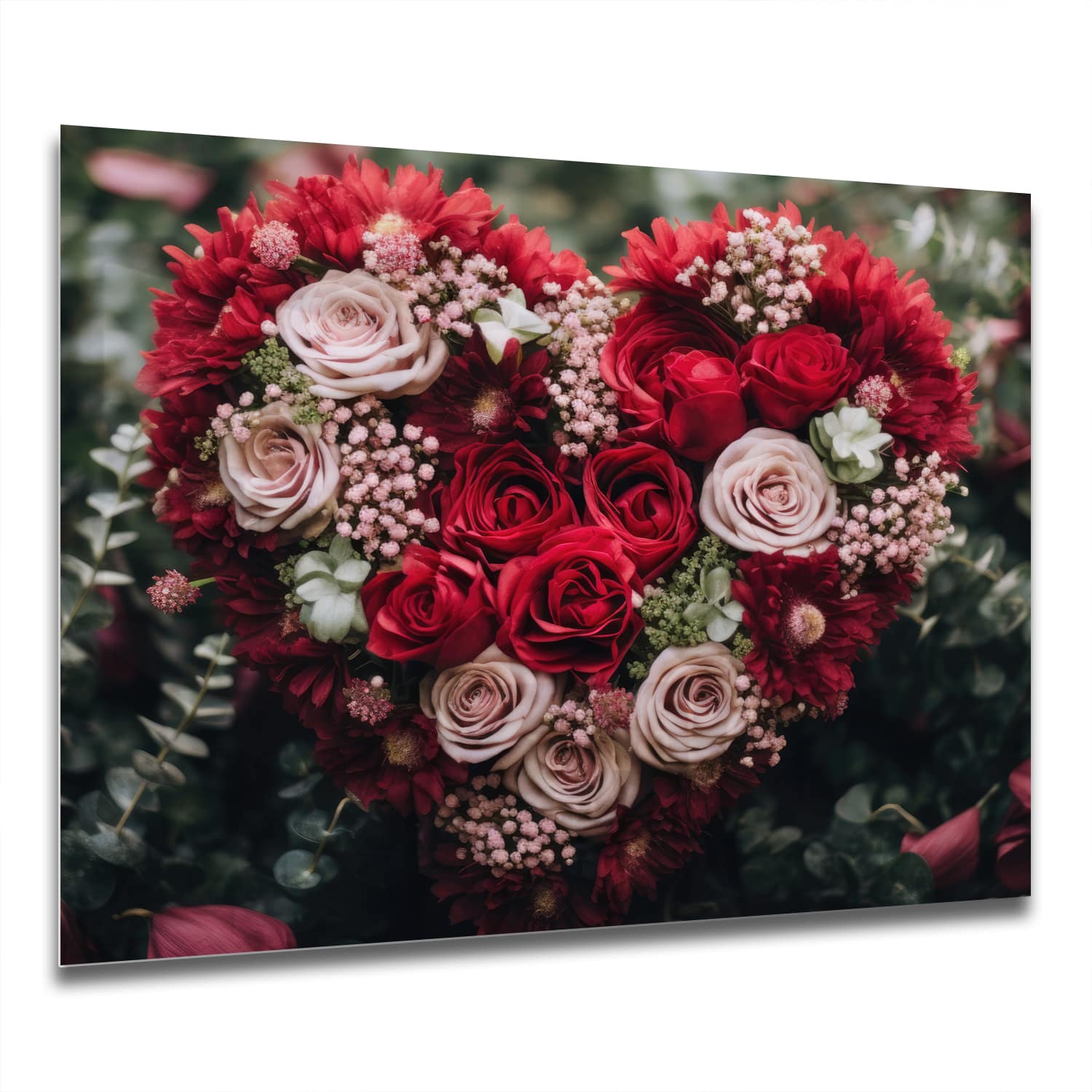 Eigen Afmeting - Spatscherm Keuken - Hittebestendig gehard glas - Hart van Bloemen