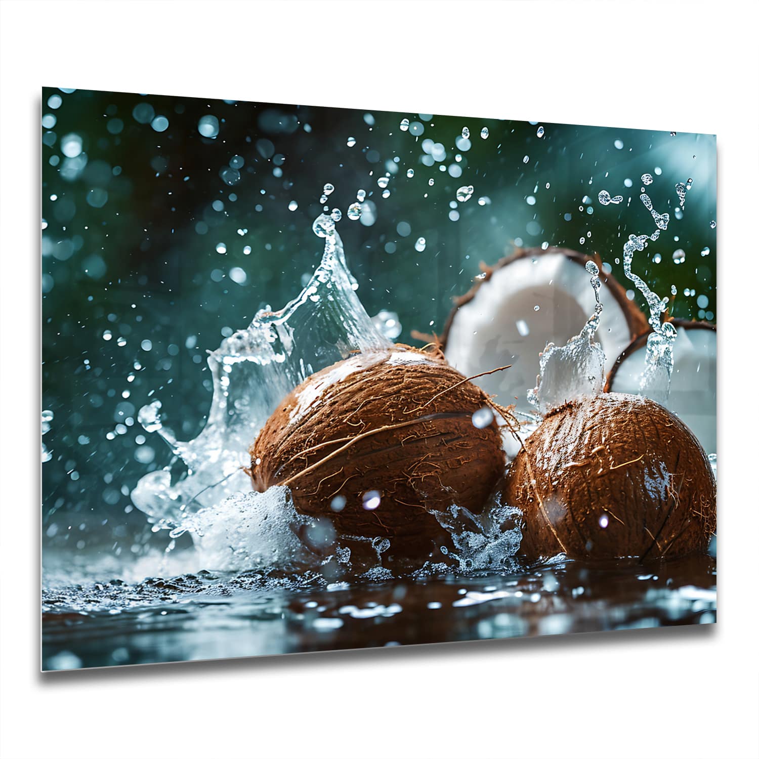 Eigen Afmeting - Spatscherm Keuken - Hittebestendig gehard glas - Kokos Splash