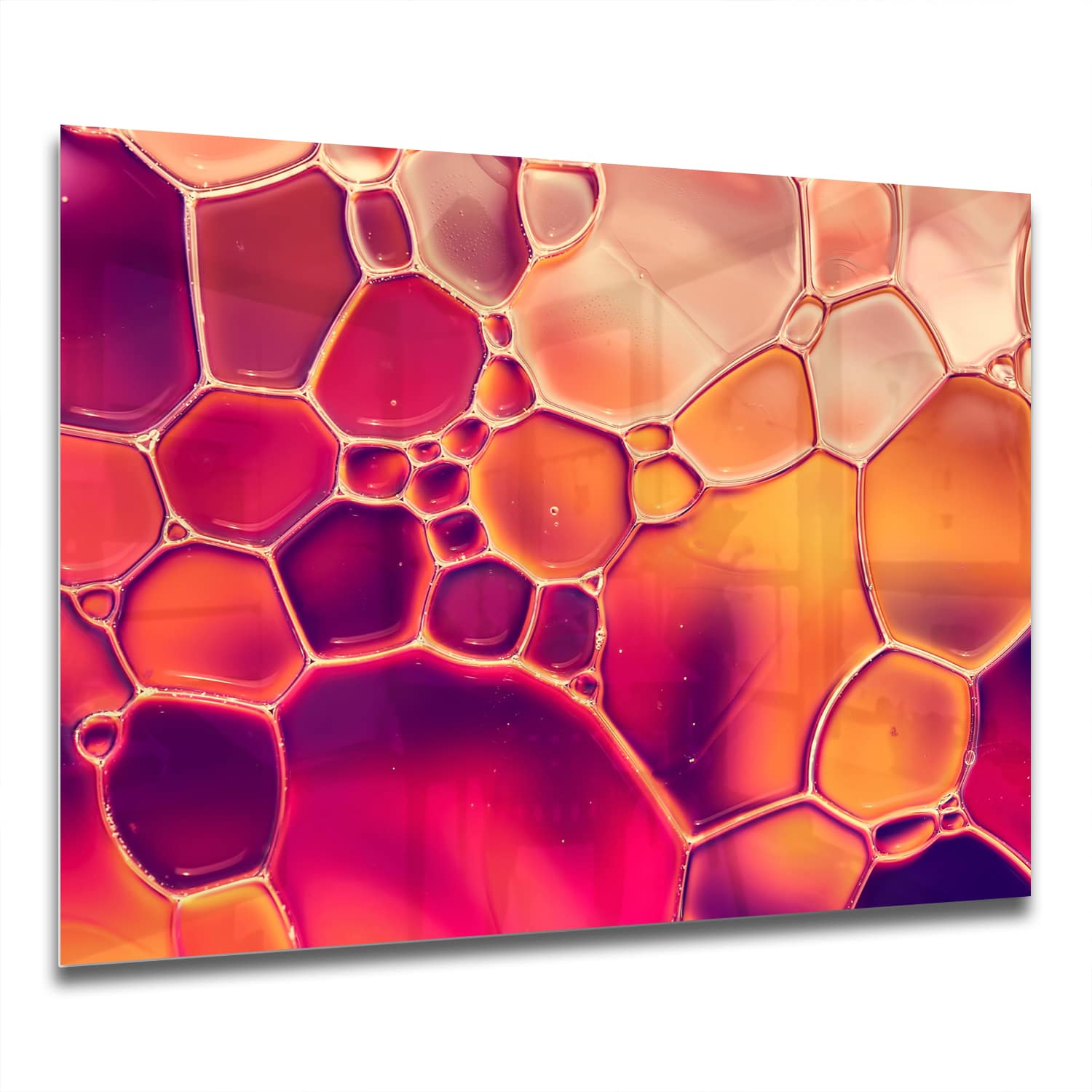 Eigen Afmeting - Spatscherm Keuken - Hittebestendig gehard glas - Abstracte Waterdruppels