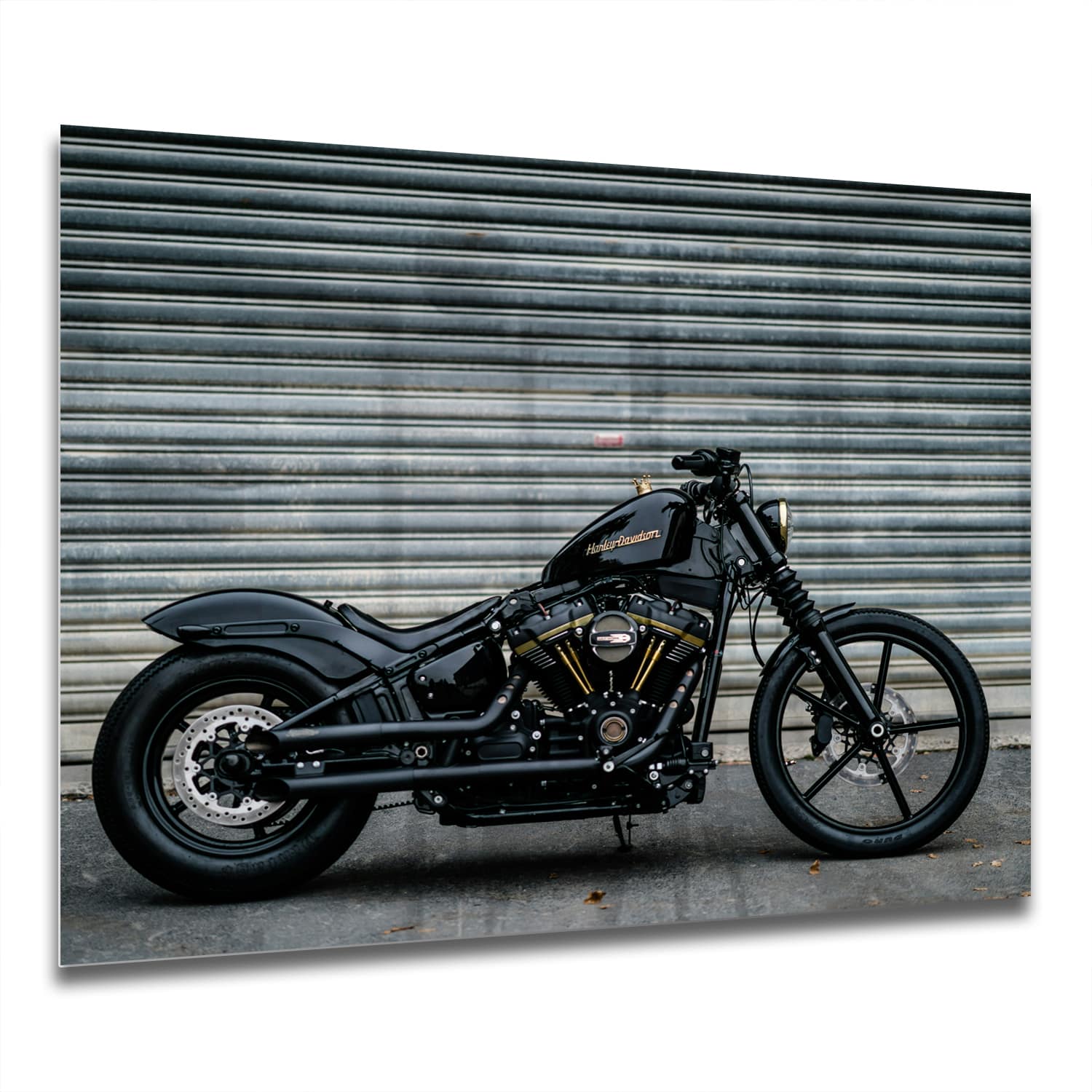 Eigen Afmeting - Spatscherm Keuken - Hittebestendig gehard glas - Harley Davidson