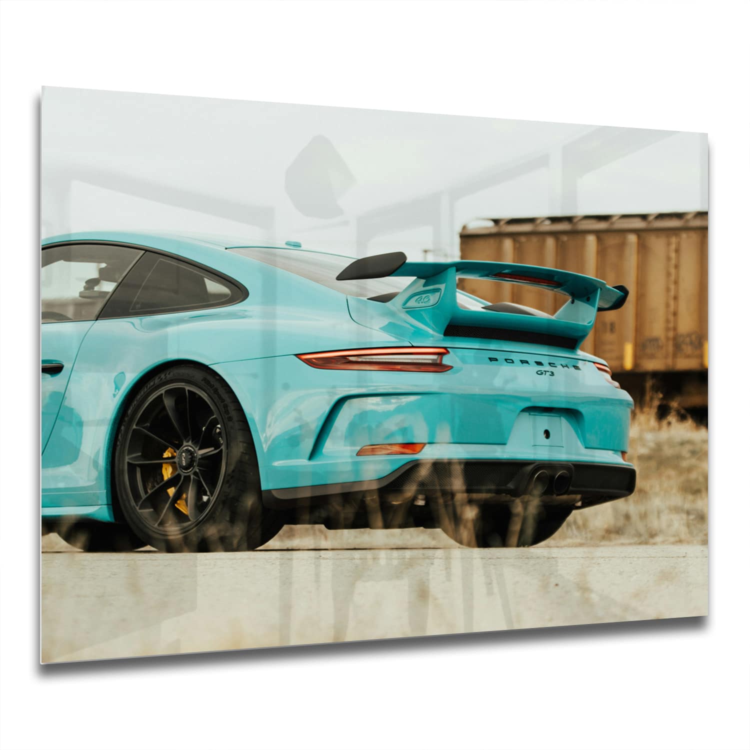 Eigen Afmeting - Spatscherm Keuken - Hittebestendig gehard glas - Porsche GT3