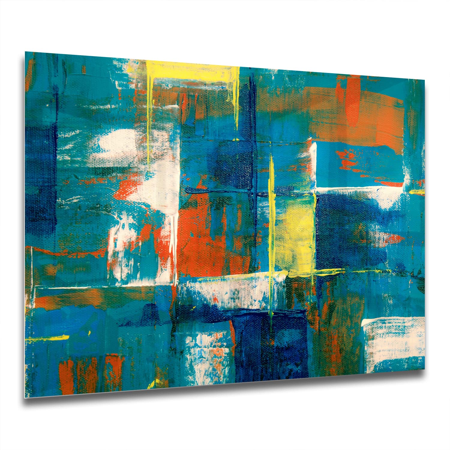 Eigen Afmeting - Spatscherm Keuken - Hittebestendig gehard glas - Abstract Canvas