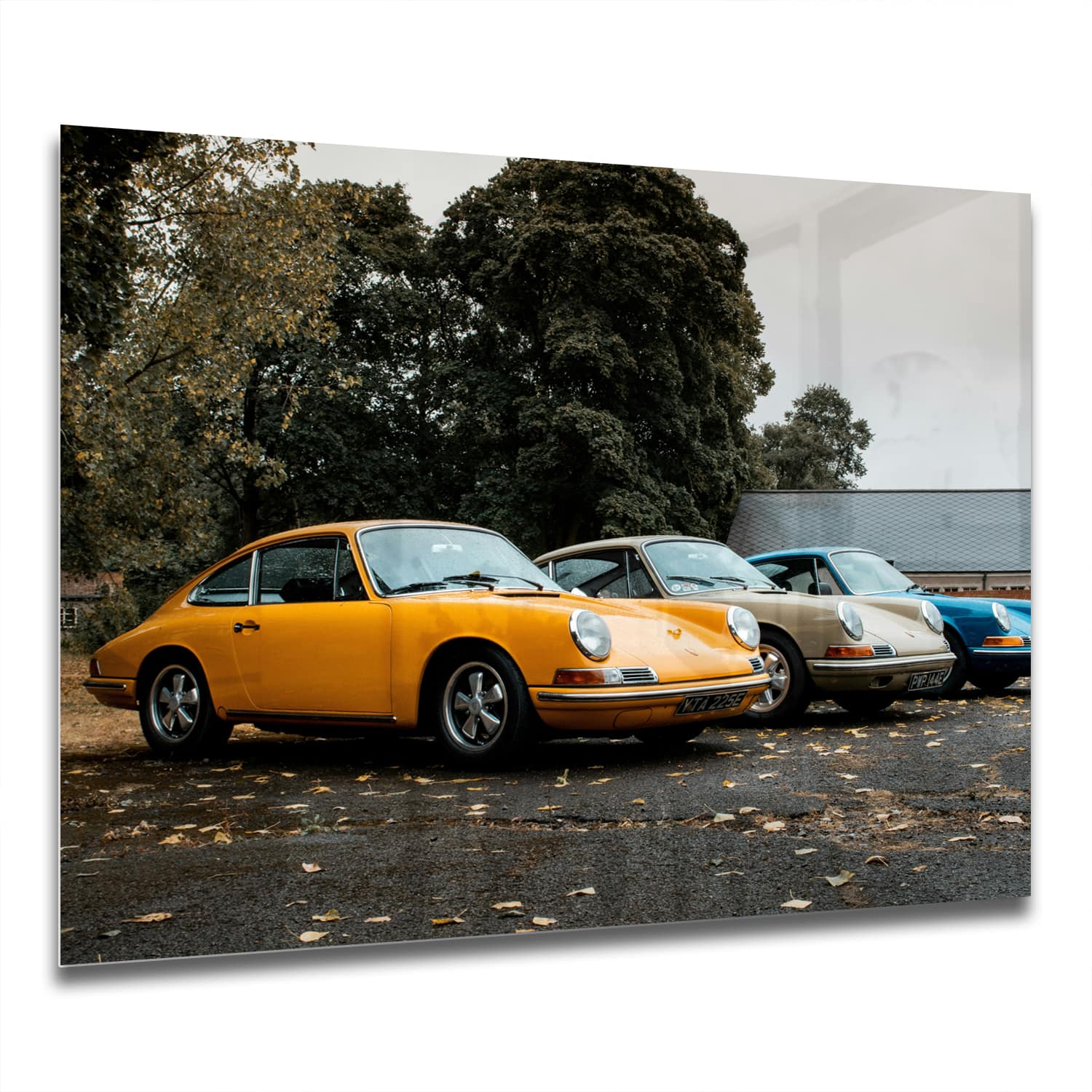 Eigen Afmeting - Spatscherm Keuken - Hittebestendig gehard glas - Porsche 911 1970