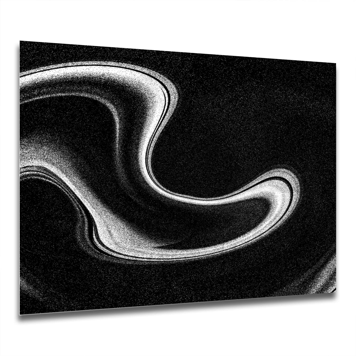 Eigen Afmeting - Spatscherm Keuken - Hittebestendig gehard glas - Zwart-Wit Abstract