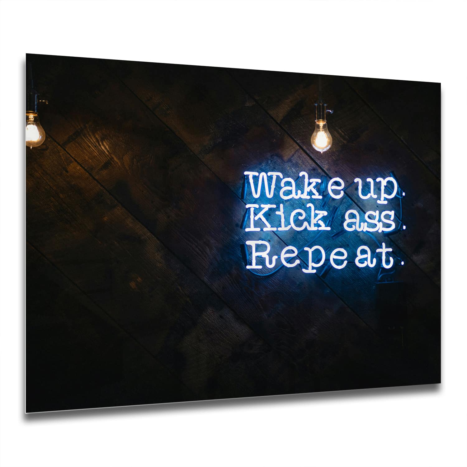 Eigen Afmeting - Spatscherm Keuken - Hittebestendig gehard glas - Wake up, Kick ass, Repeat
