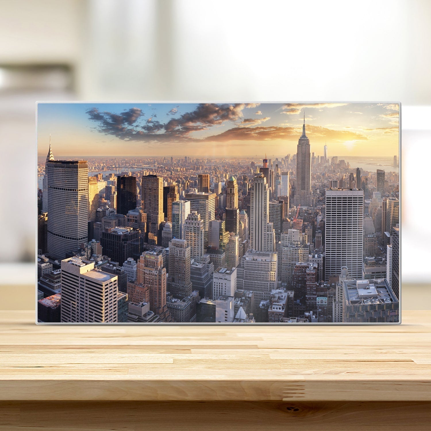 Snijplank - Gehard Glas - Zonsondergang over New York City