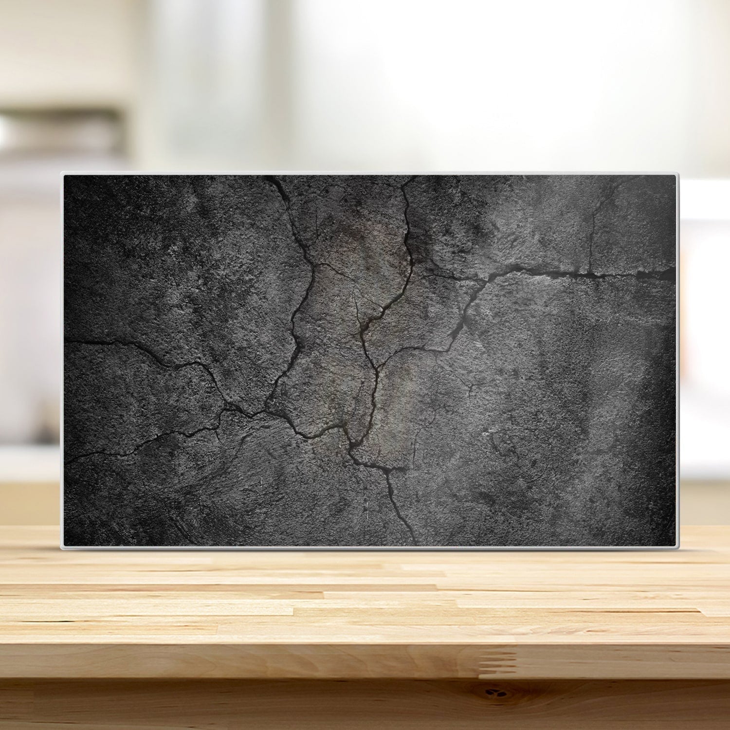 Snijplank - Gehard Glas - Zwart Gescheurd Beton