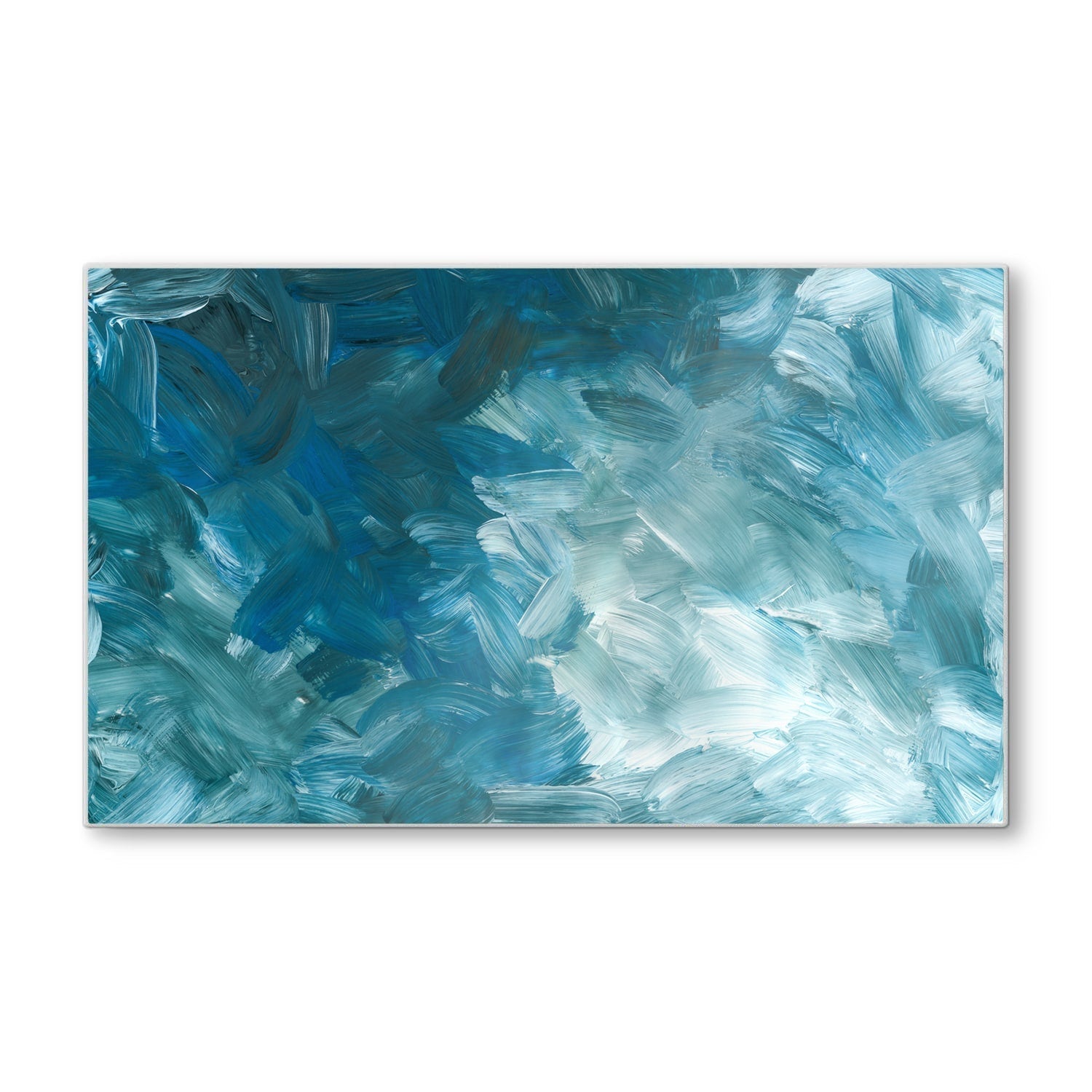 Snijplank - Gehard Glas - Abstracte Blauwe Penseelstroken