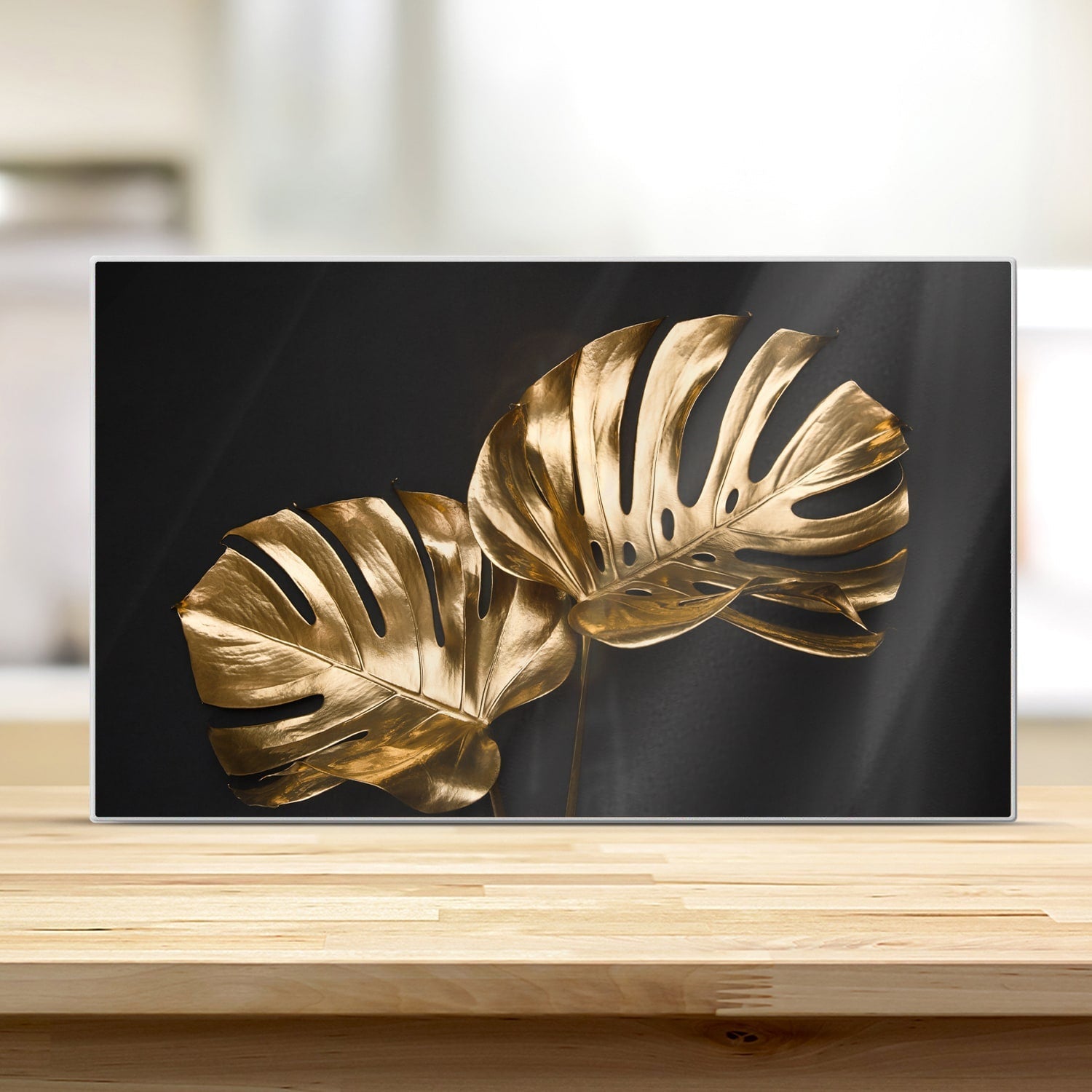 Snijplank - Gehard Glas - Luxueuze Gouden Monstera Bladeren