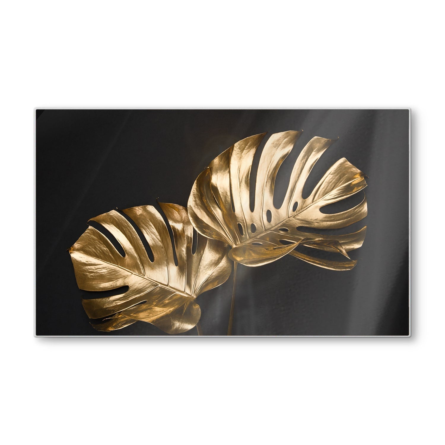 Snijplank - Gehard Glas - Luxueuze Gouden Monstera Bladeren