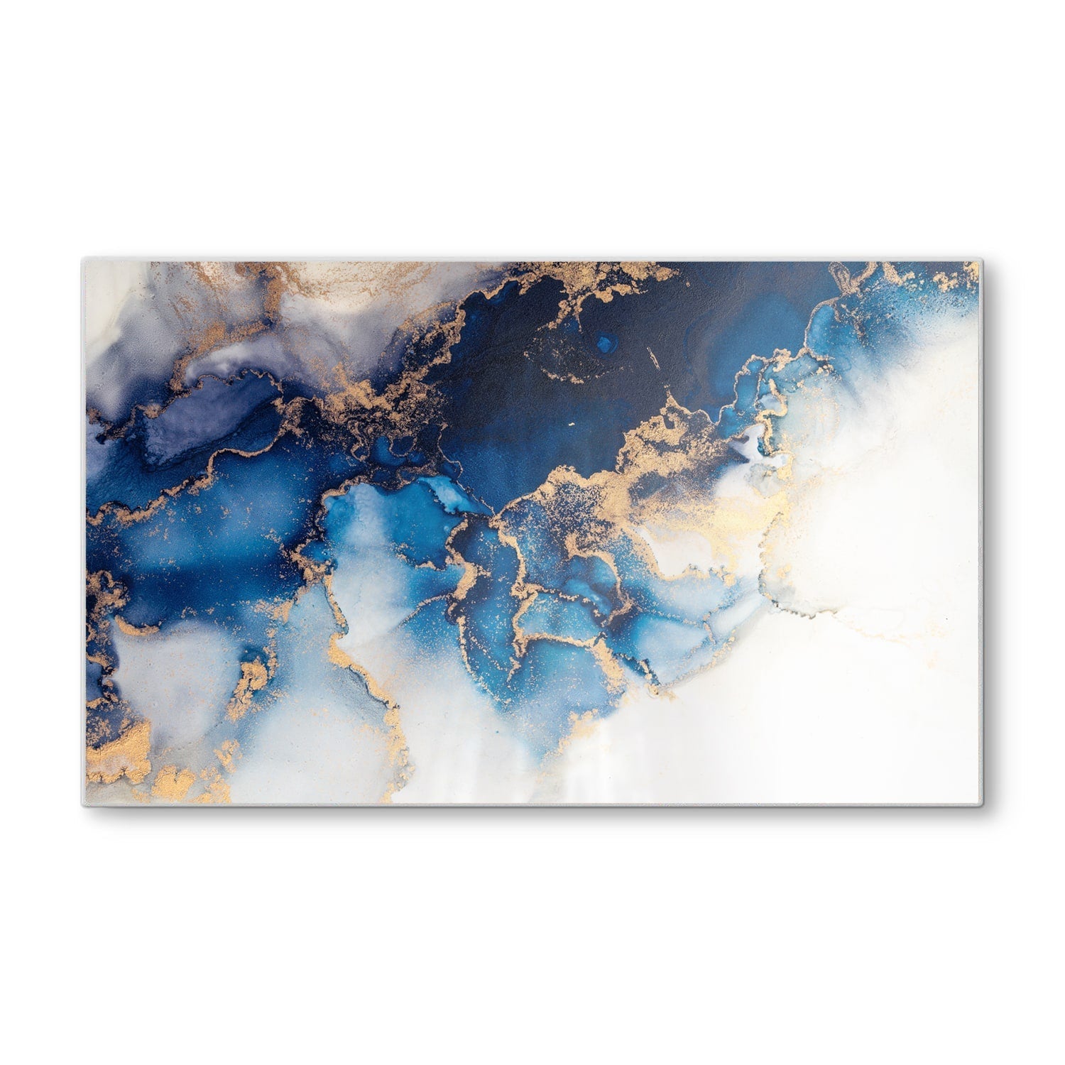 Snijplank - Gehard Glas - Luxe Blauw-Goud Marmer