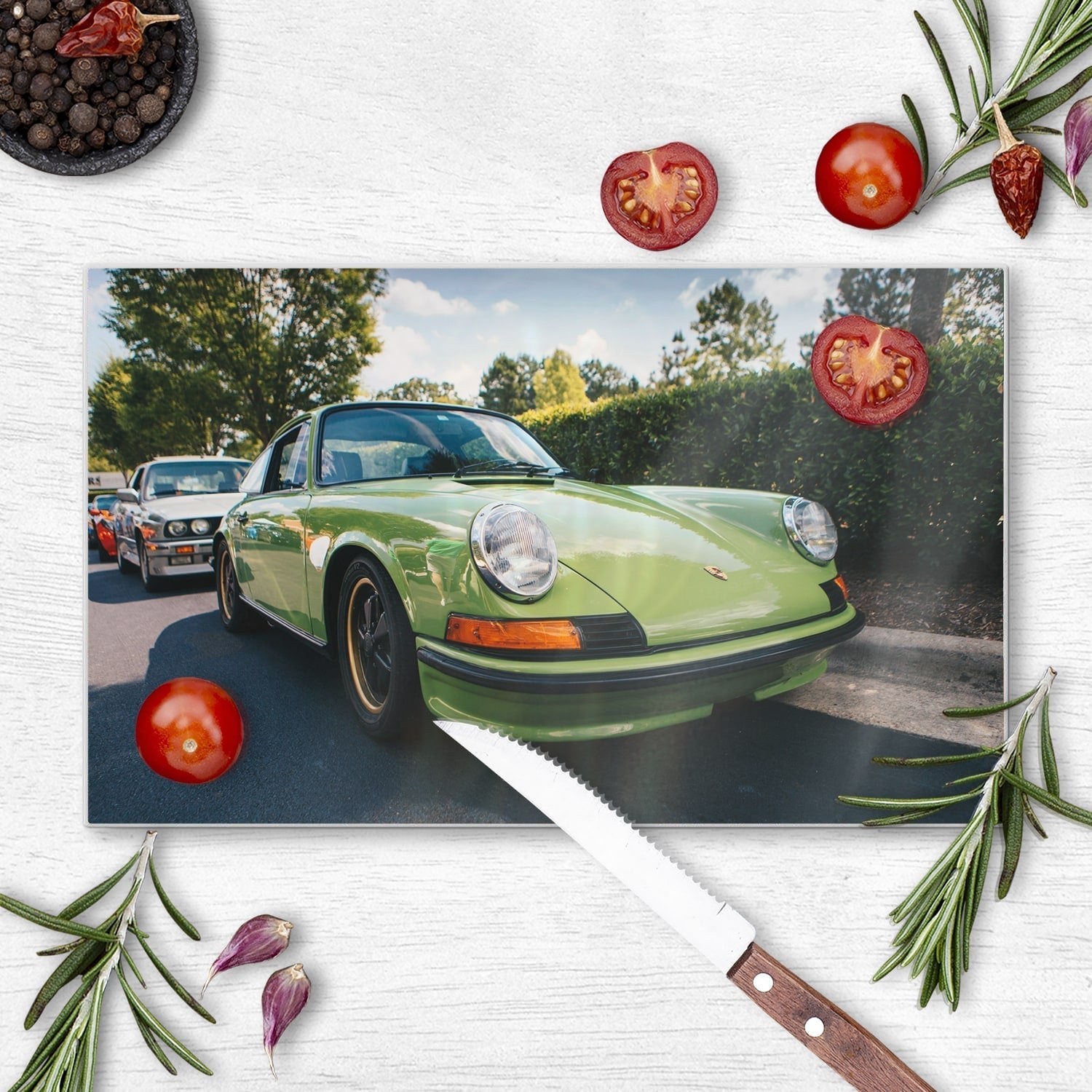 Snijplank - Gehard Glas - Porsche 911 1970 Groen