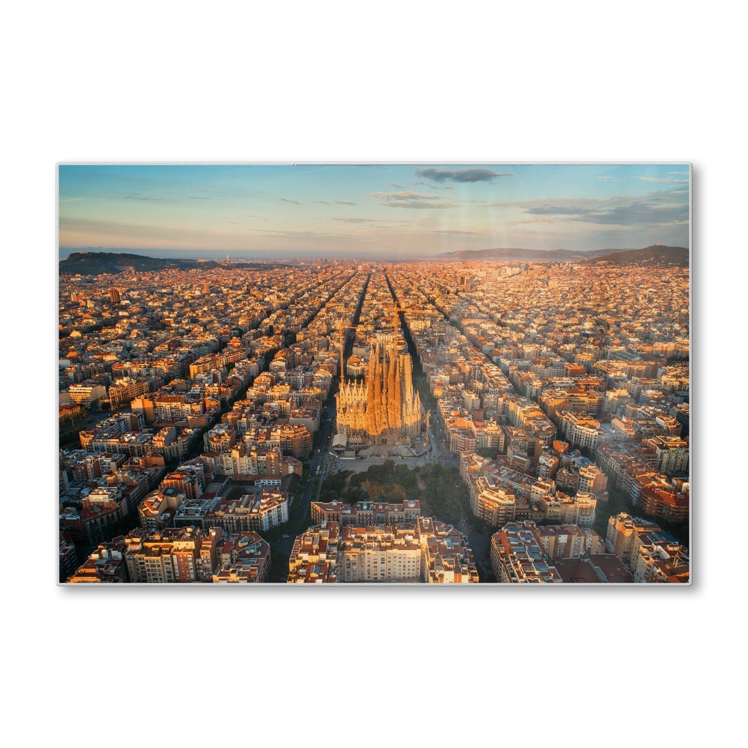 Snijplank - Gehard Glas - Luchtfoto van Sagrada Familia