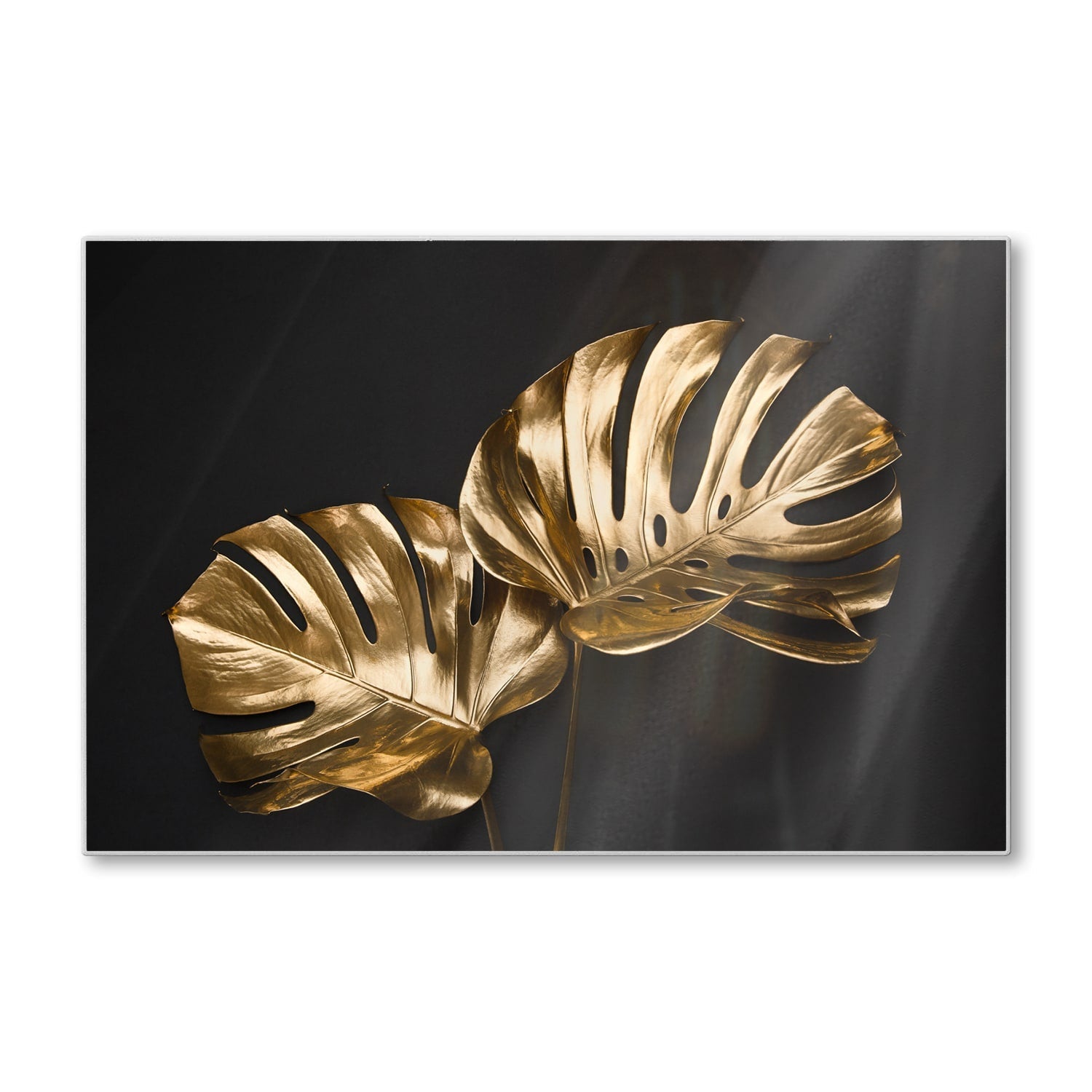 Snijplank - Gehard Glas - Luxueuze Gouden Monstera Bladeren