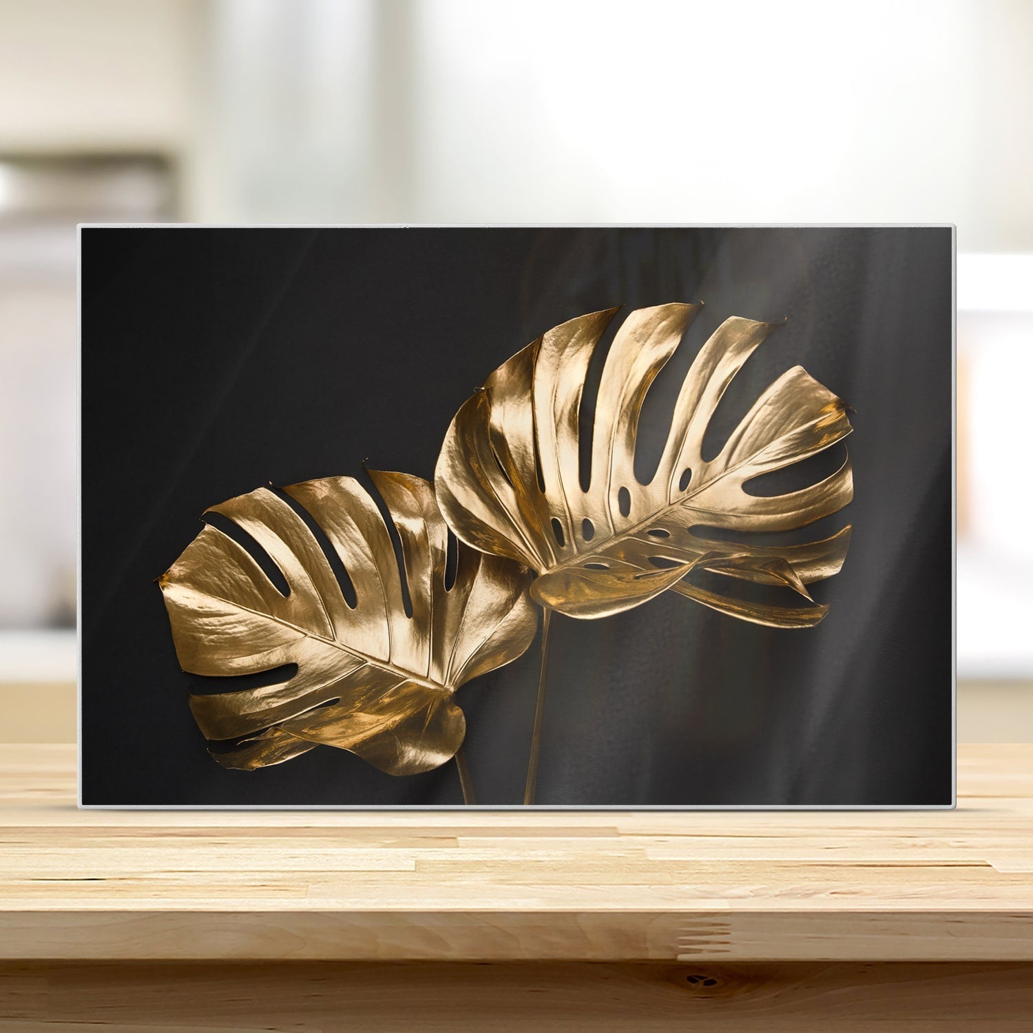 Snijplank - Gehard Glas - Luxueuze Gouden Monstera Bladeren