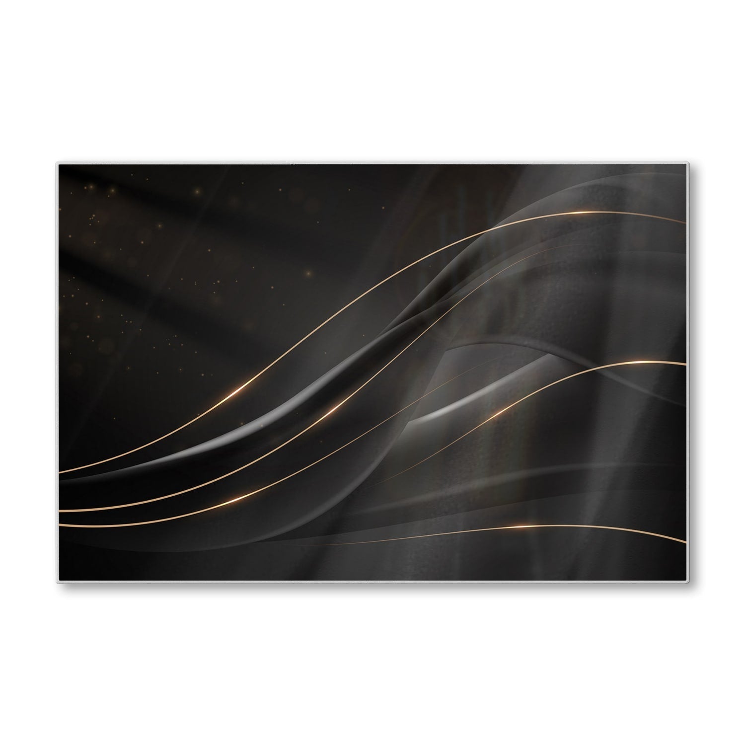 Snijplank - Gehard Glas - Black-Gold Abstract