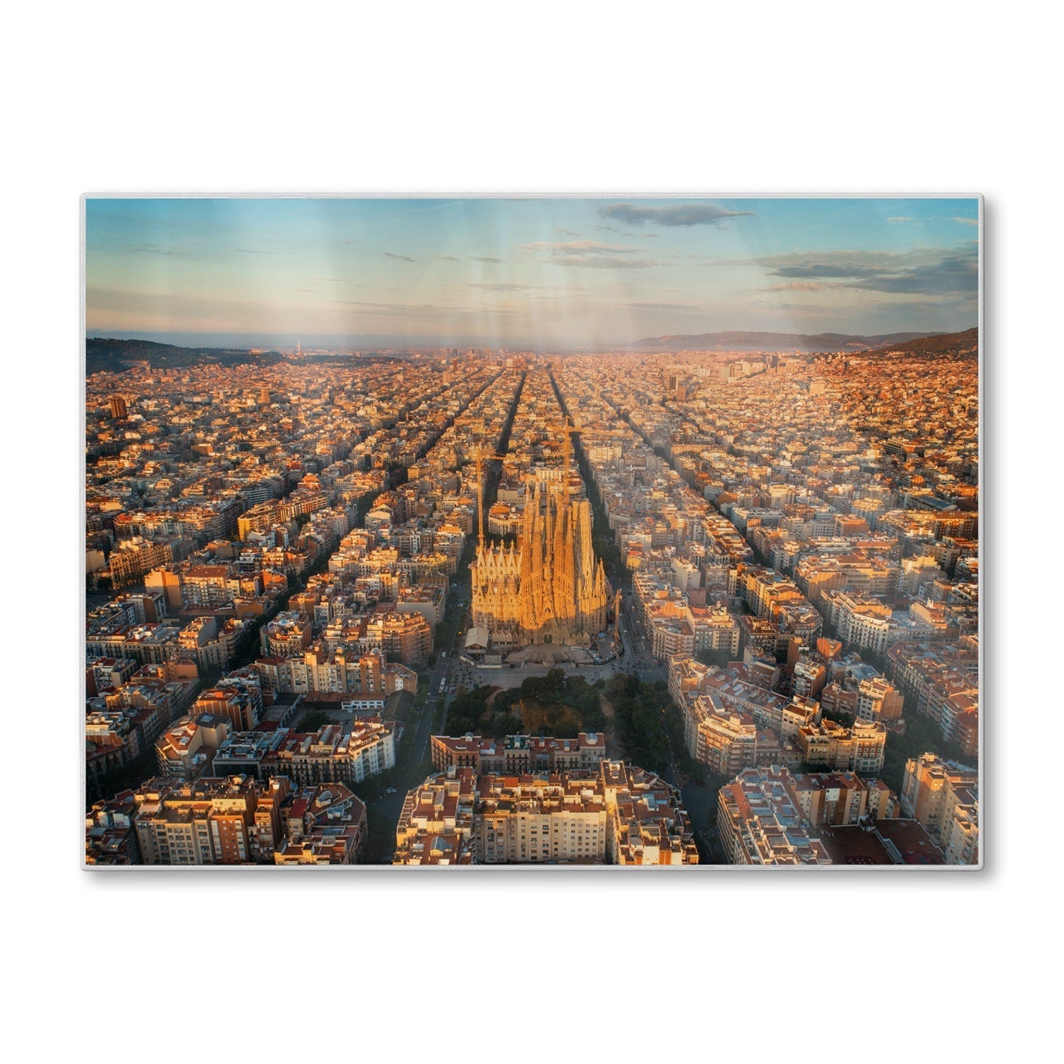 Snijplank - Gehard Glas - Luchtfoto van Sagrada Familia