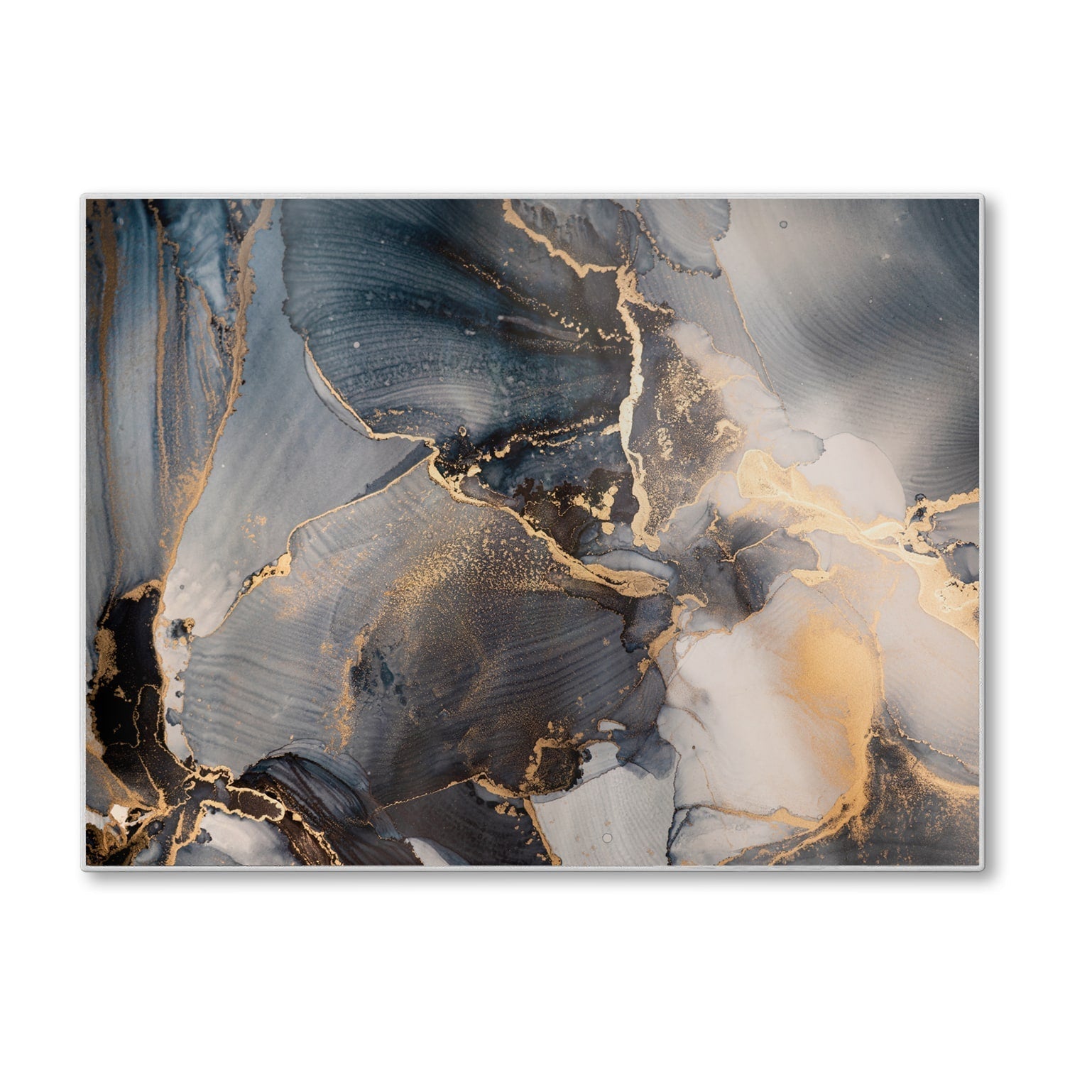 Snijplank - Gehard Glas - Zwart en Goud Abstract Kunst