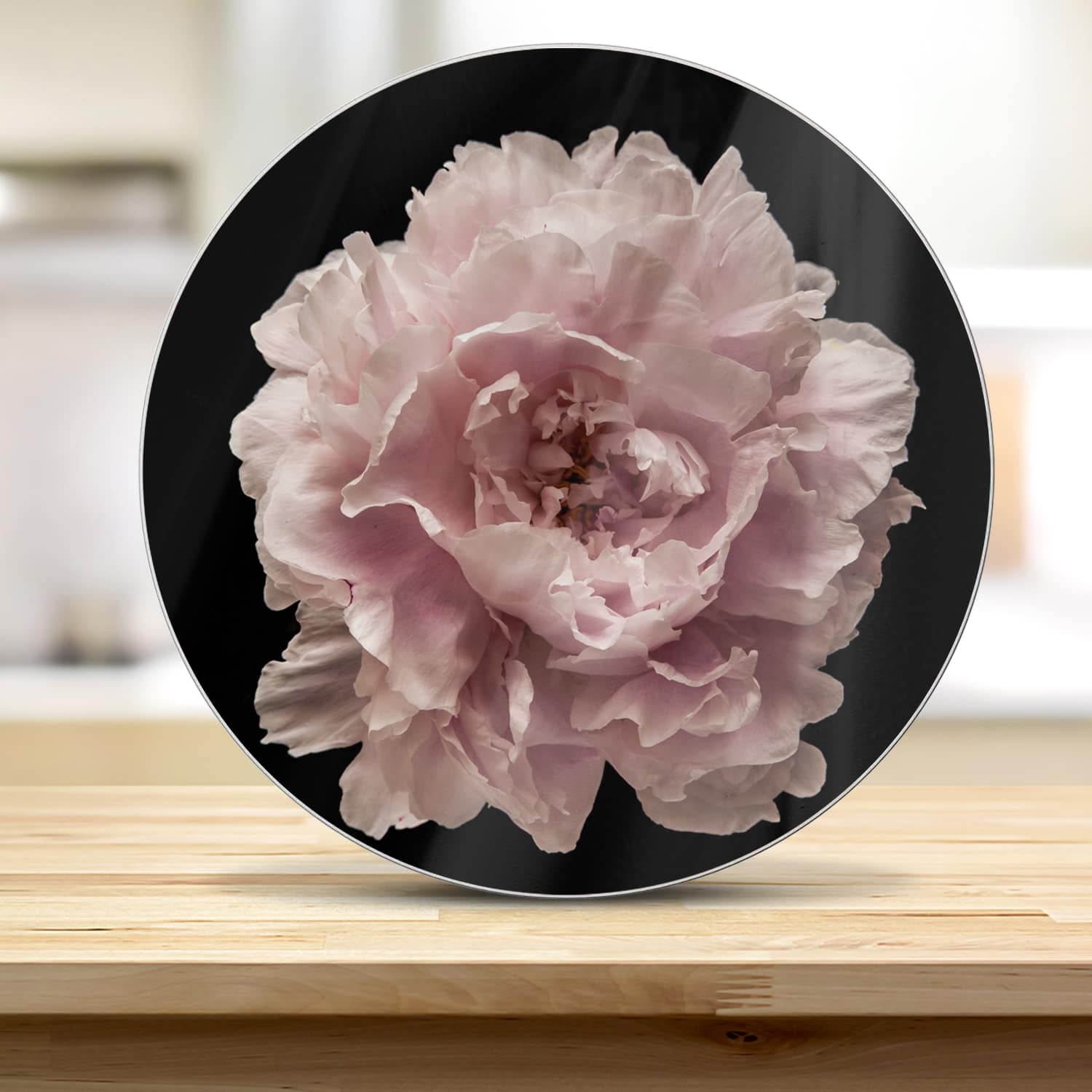 Snijplank Rond - Gehard Glas - Chinese Pioenroos