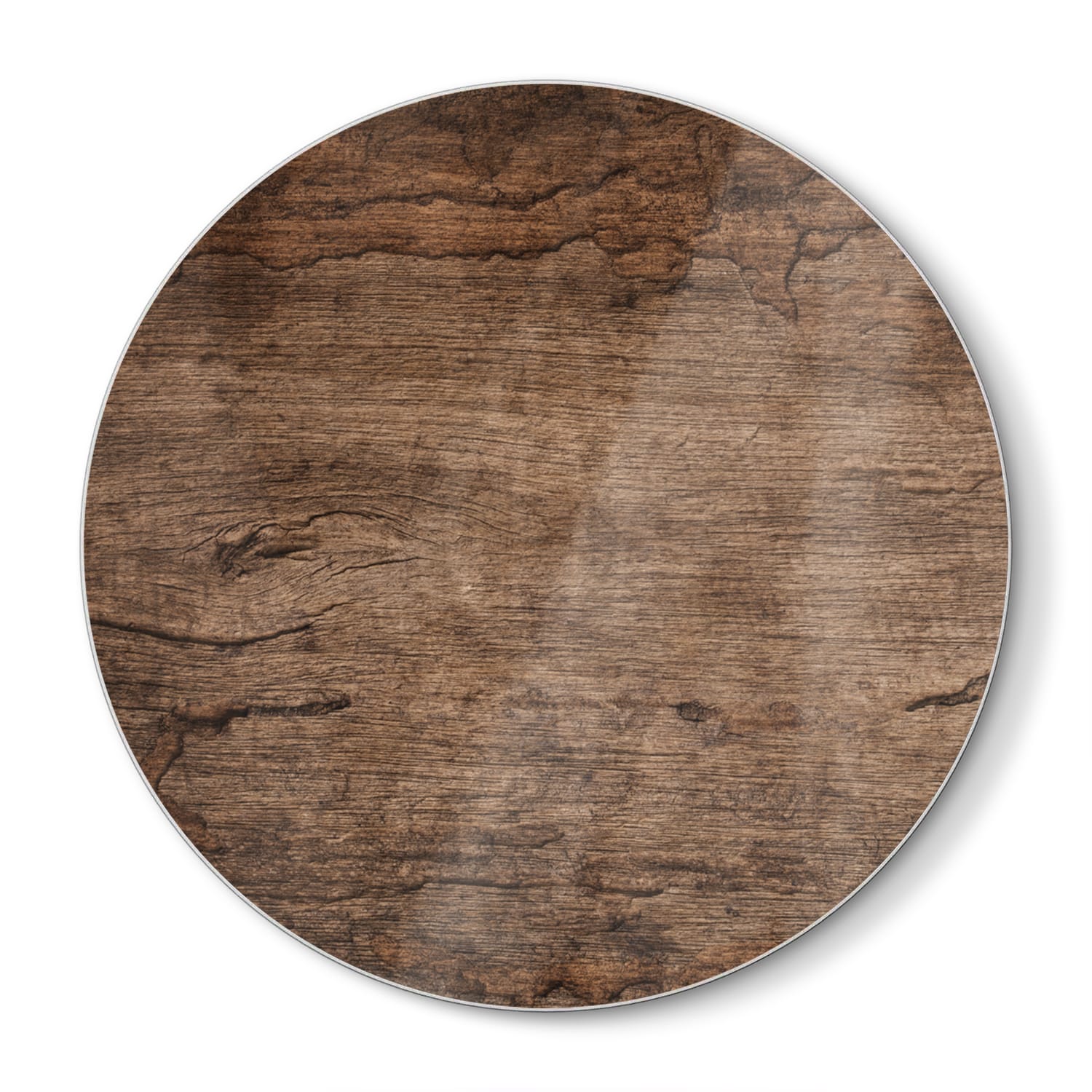 Snijplank Rond - Gehard Glas - Oud Hout