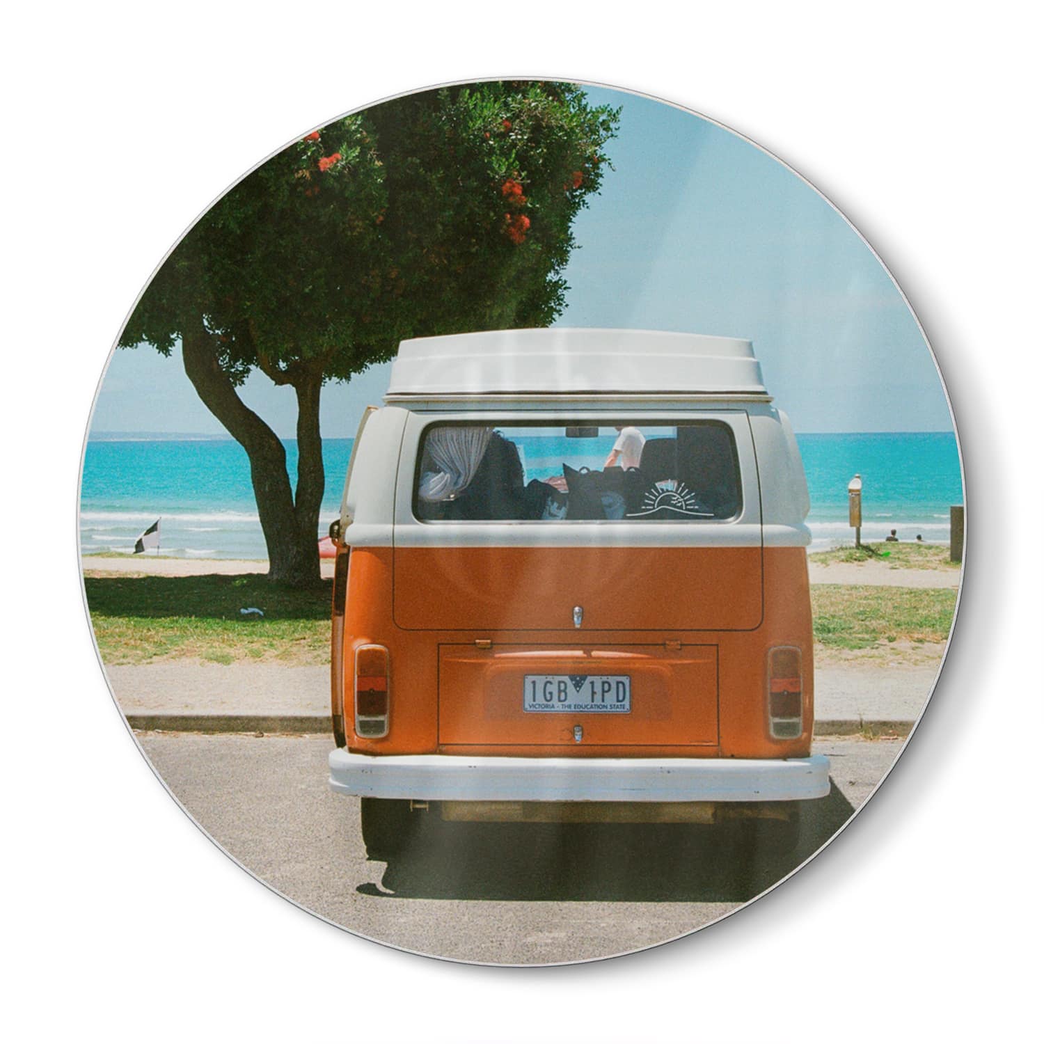 Snijplank Rond - Gehard Glas - Camper voor het Strand