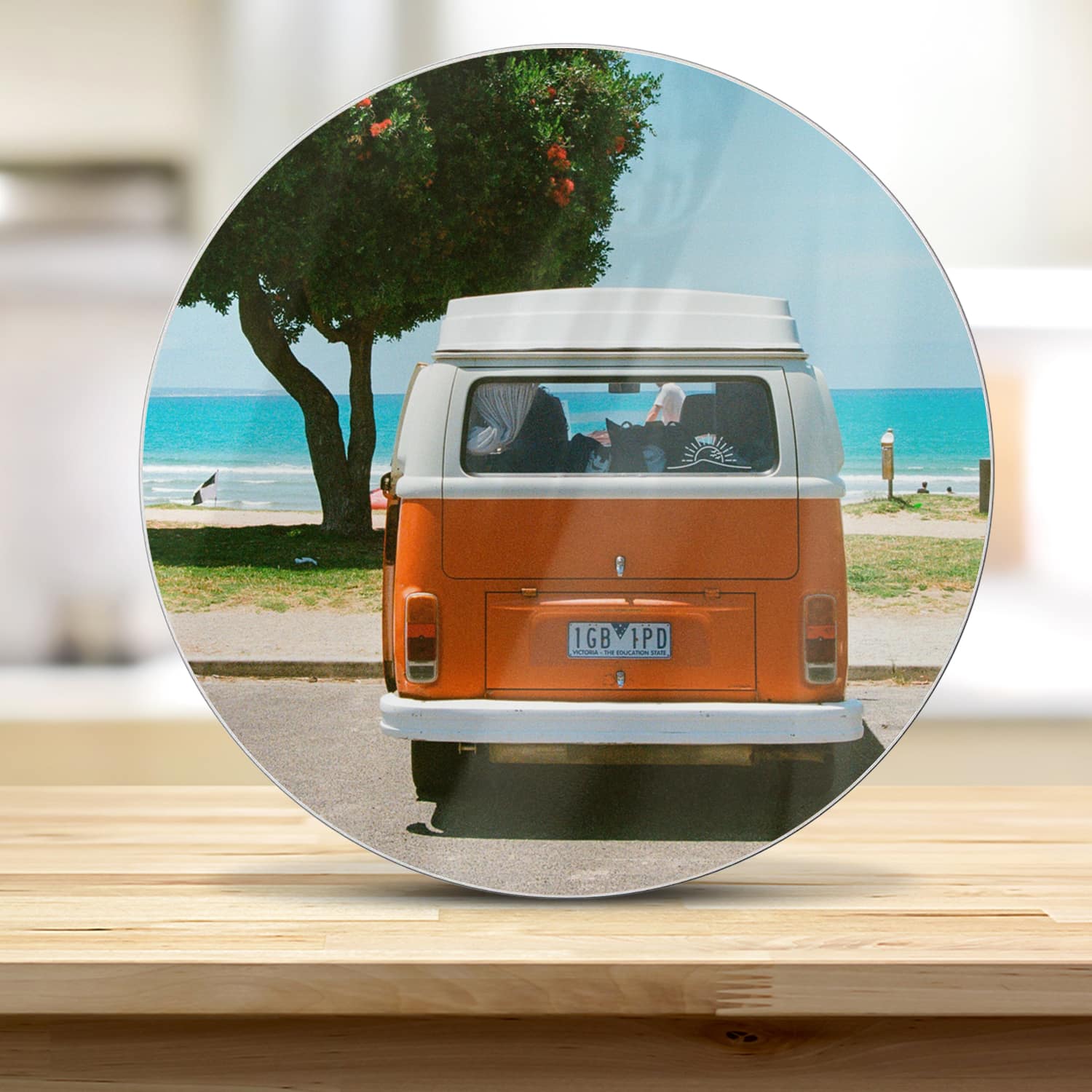 Snijplank Rond - Gehard Glas - Camper voor het Strand