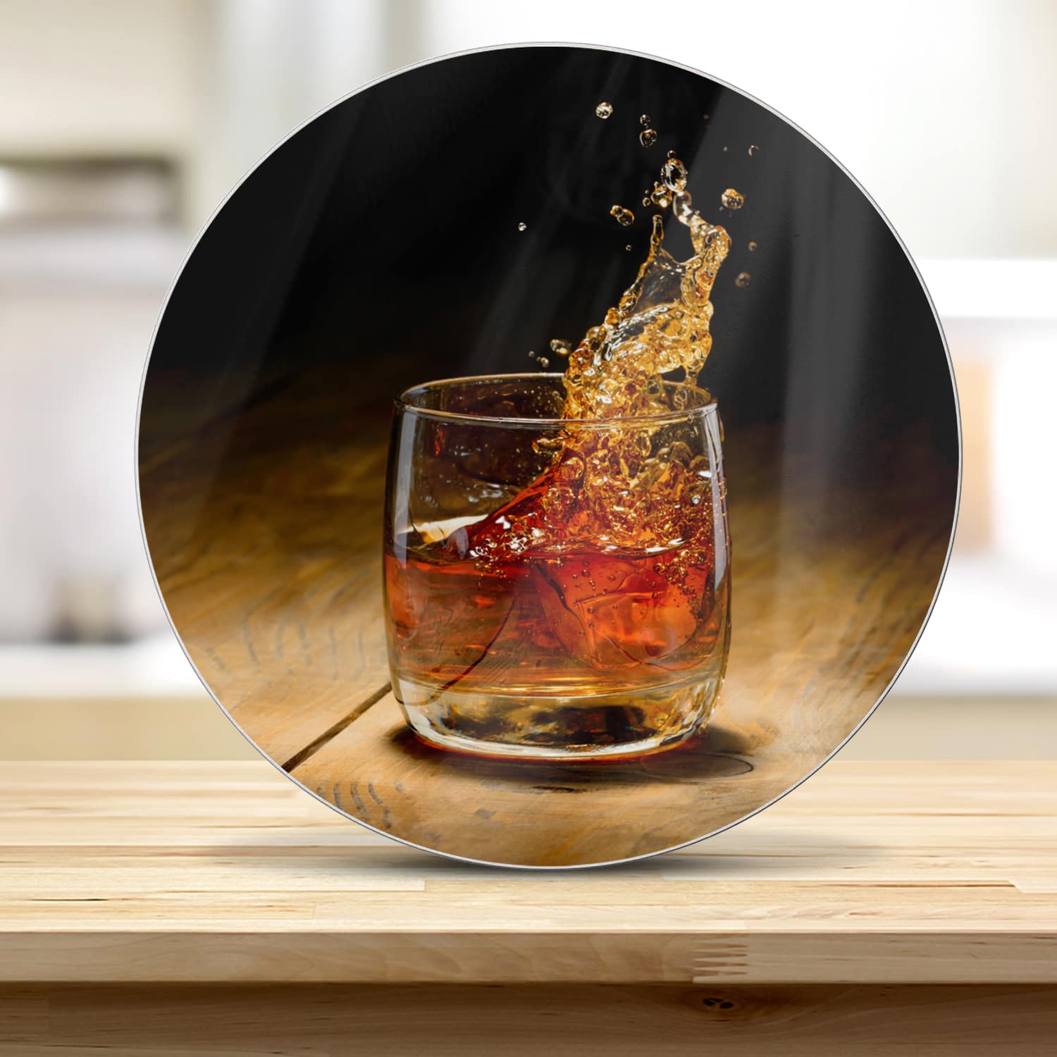 Snijplank Rond - Gehard Glas - Whisky Splash