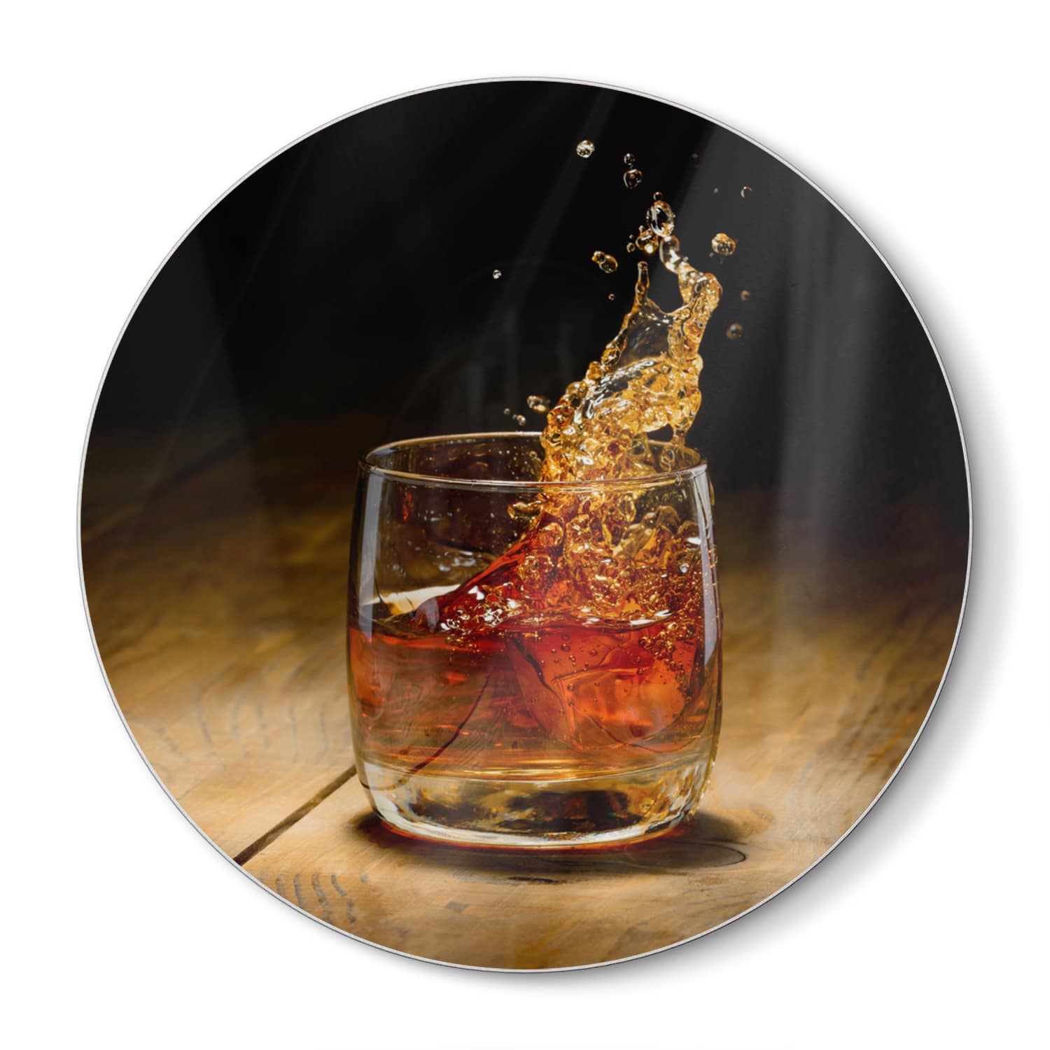 Snijplank Rond - Gehard Glas - Whisky Splash