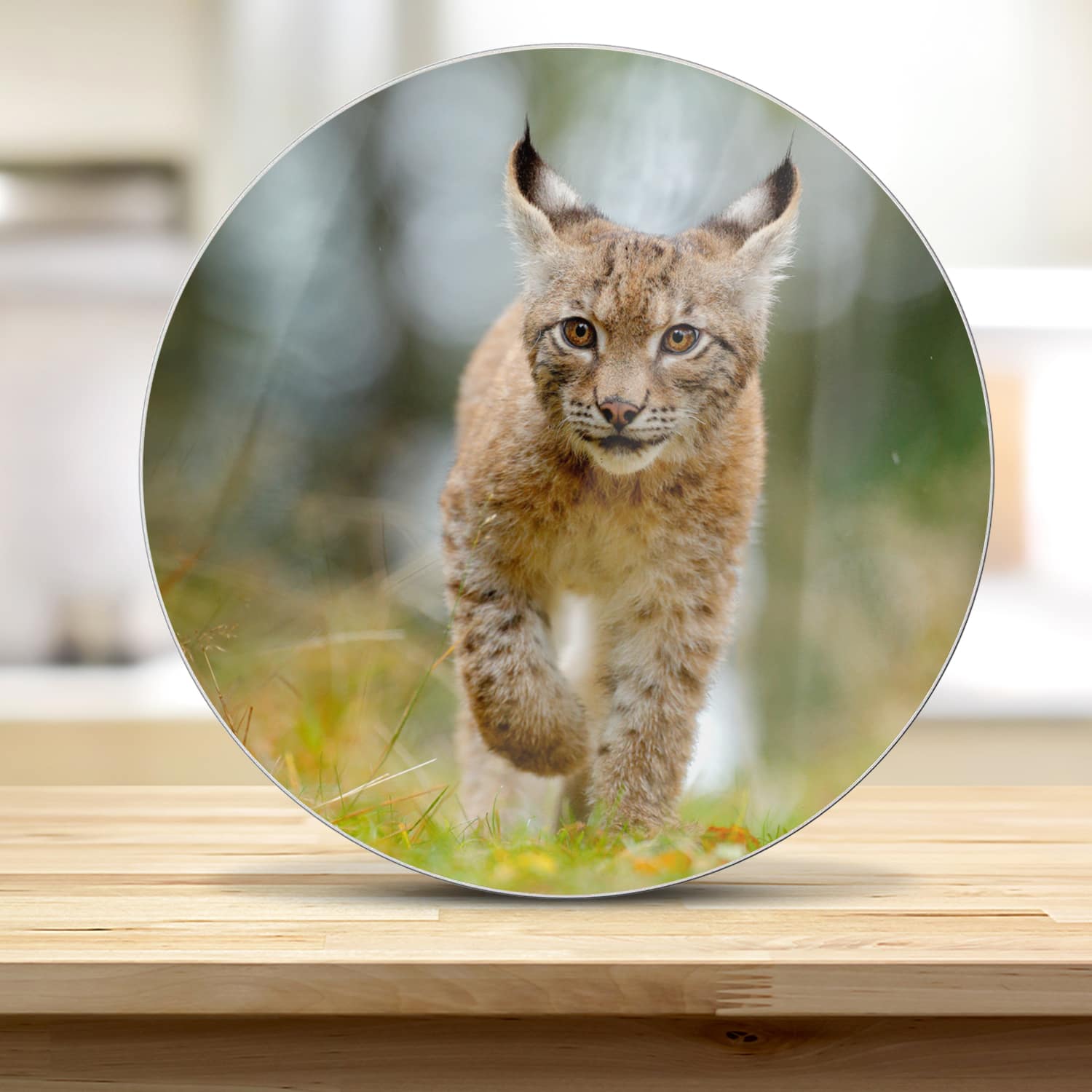 Snijplank Rond - Gehard Glas - Jonge Lynx