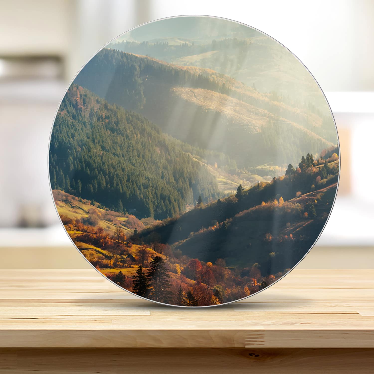 Snijplank Rond - Gehard Glas - Herfst in de Bergen